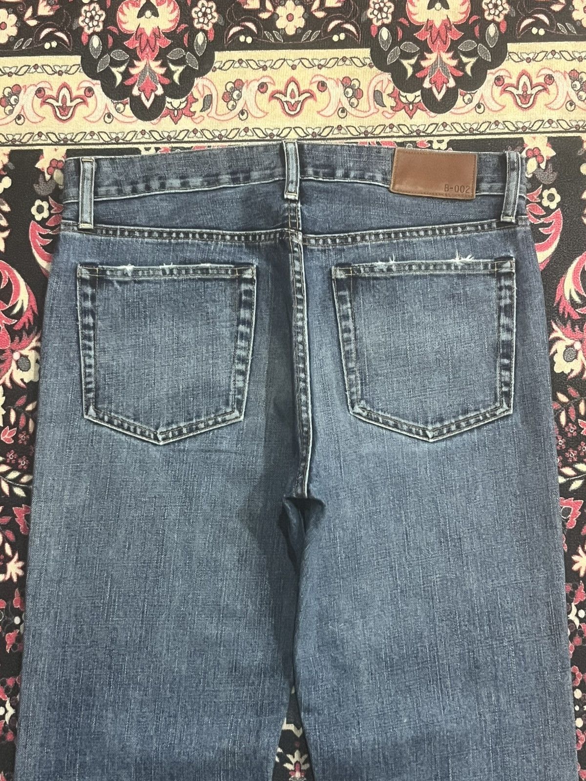Undercover × Uniqlo Vintage Uniqlo Classic Blue Washed Distressed Flare Jeans Size US 31 - 7 Thumbnail