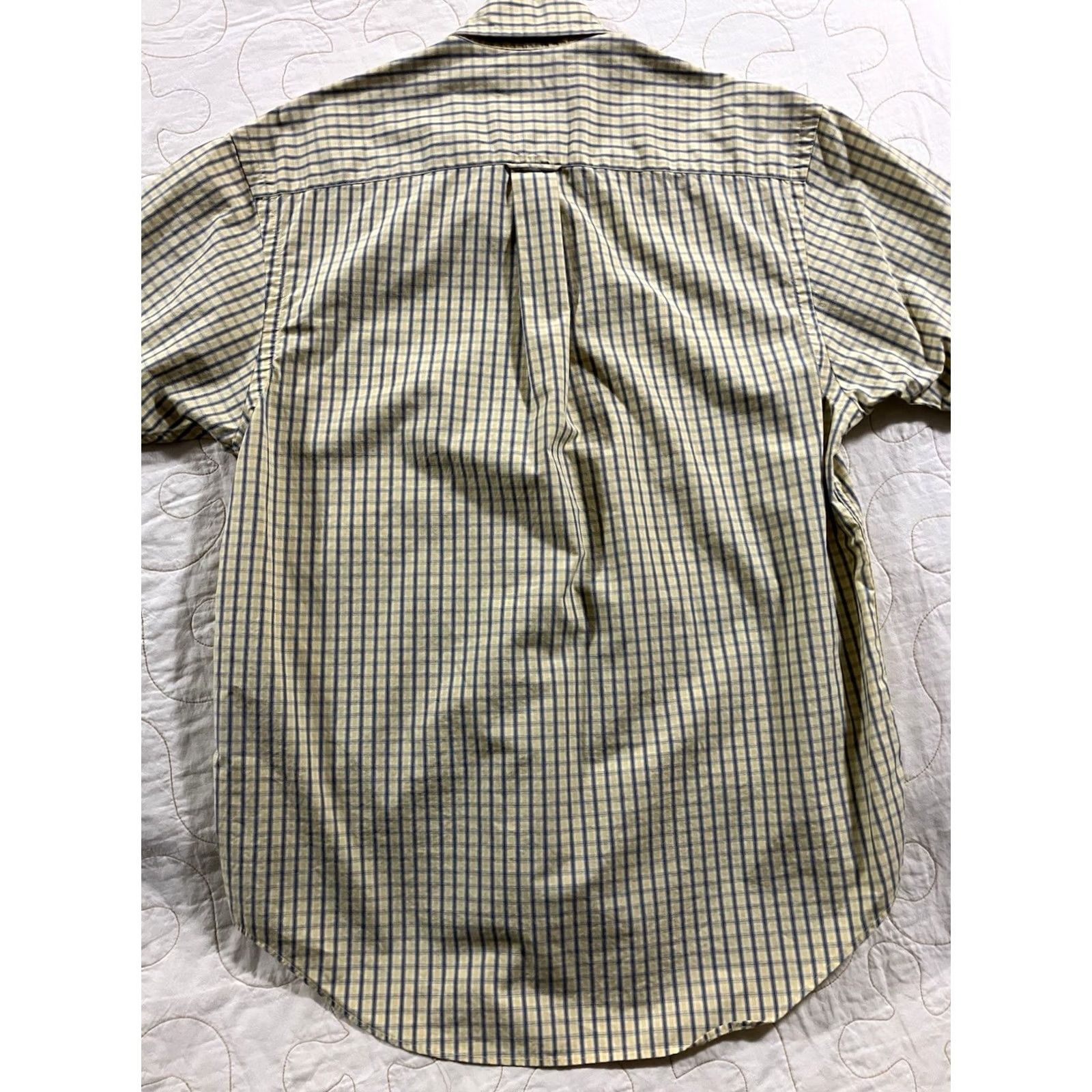 Nautica Nautica Shirt Men S Short Sleeve Button-Up Yellow Blue Two-Ply Cotton Shirts Mens Short Sleeve Button Up Yellow Blue S Size US S / EU 44-46 / 1 - 3 Thumbnail