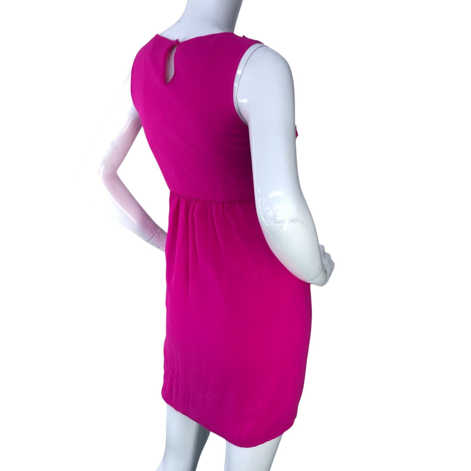 Tibi Tibi Size 4 Dress Sheath Silk Beaded Sleeveless Fuchsia Pink Size S / US 4 / IT 40 - 8 Thumbnail