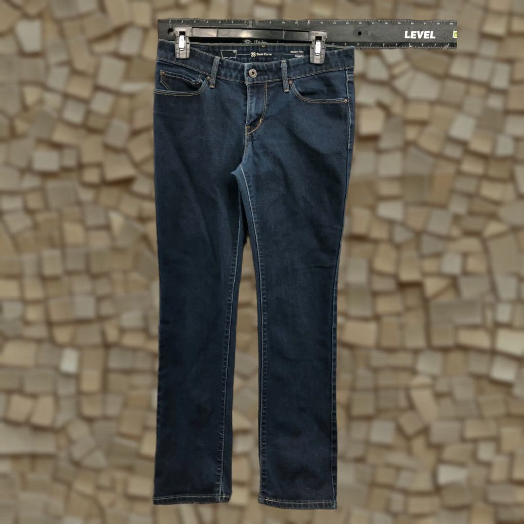 Levi's Levi's Jeans 28 Womens Skinny Denim Dark Blue 5-Pocket Levi’s Demi Curve Regular Size 28" / US 6 / IT 42 - 1 Thumbnail