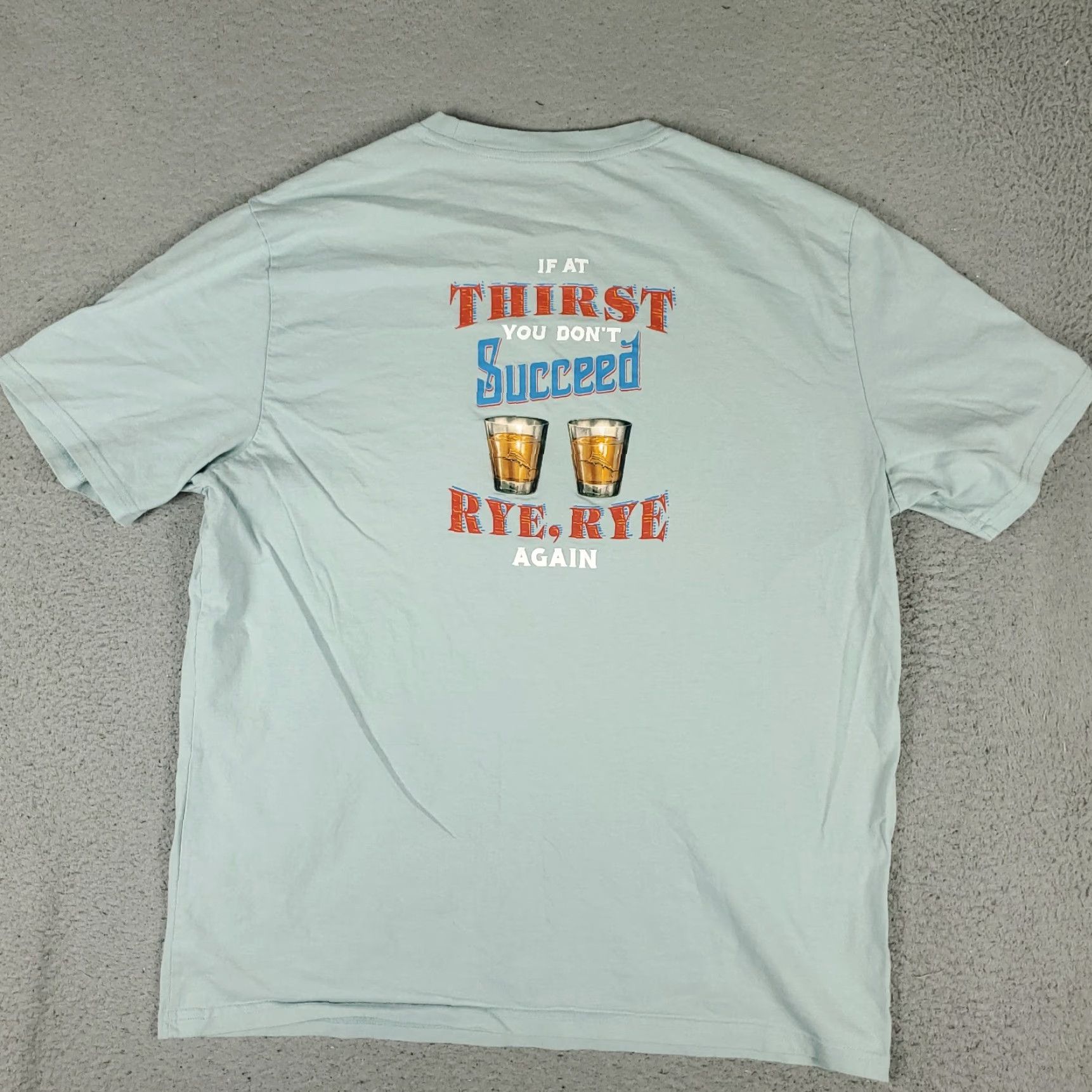 Tommy Bahama Tommy Bahama T-Shirt Mens M Blue/Gray Graphic Short Sleeve Crew Neck Logo Casual Vintage: No Size US M / EU 48-50 / 2 - 4 Thumbnail