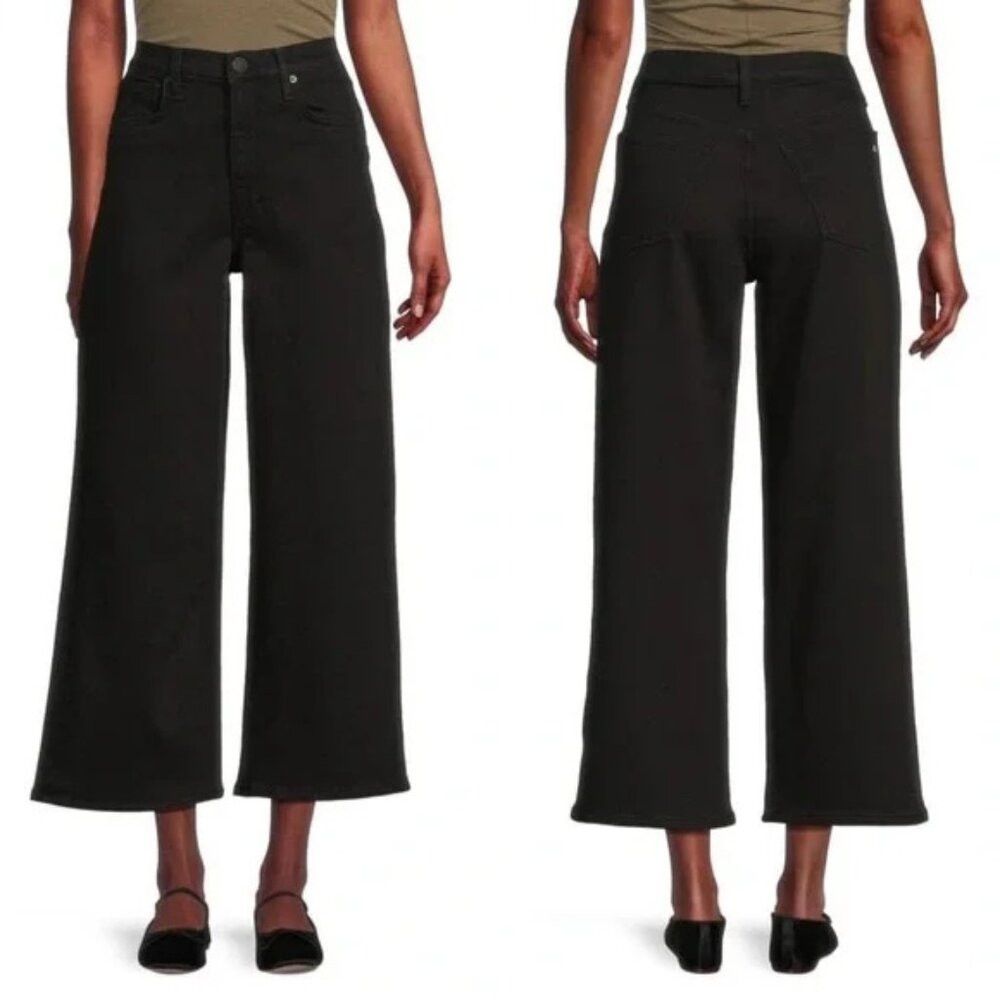 NWT New $248 Rag & Bone Annie Wide Leg Black Jeans Size 25
