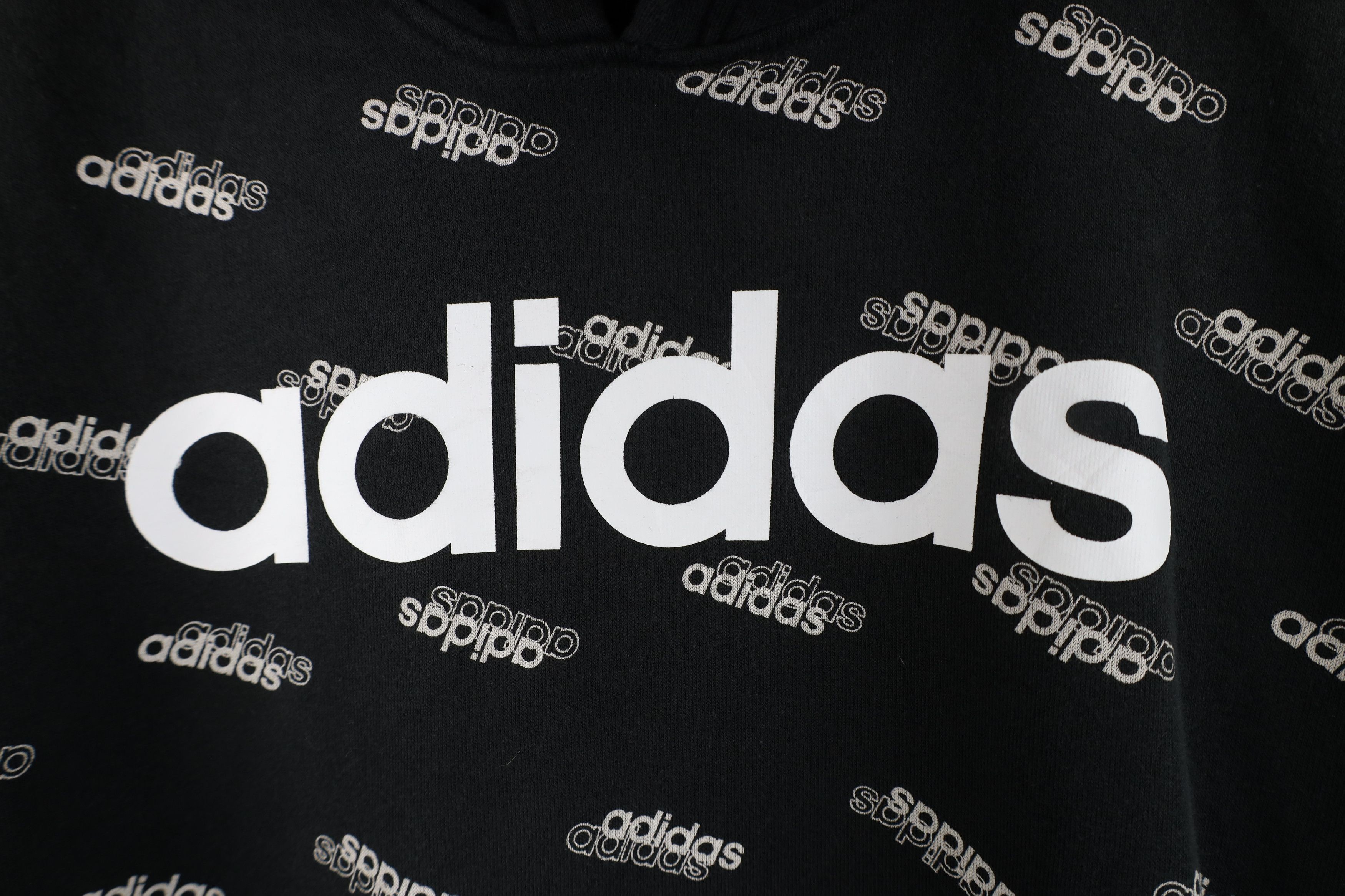 Adidas Y2K Adidas Spell Out All Over Print Hoodie Sweatshirt Size M / US 6-8 / IT 42-44 - 4 Thumbnail