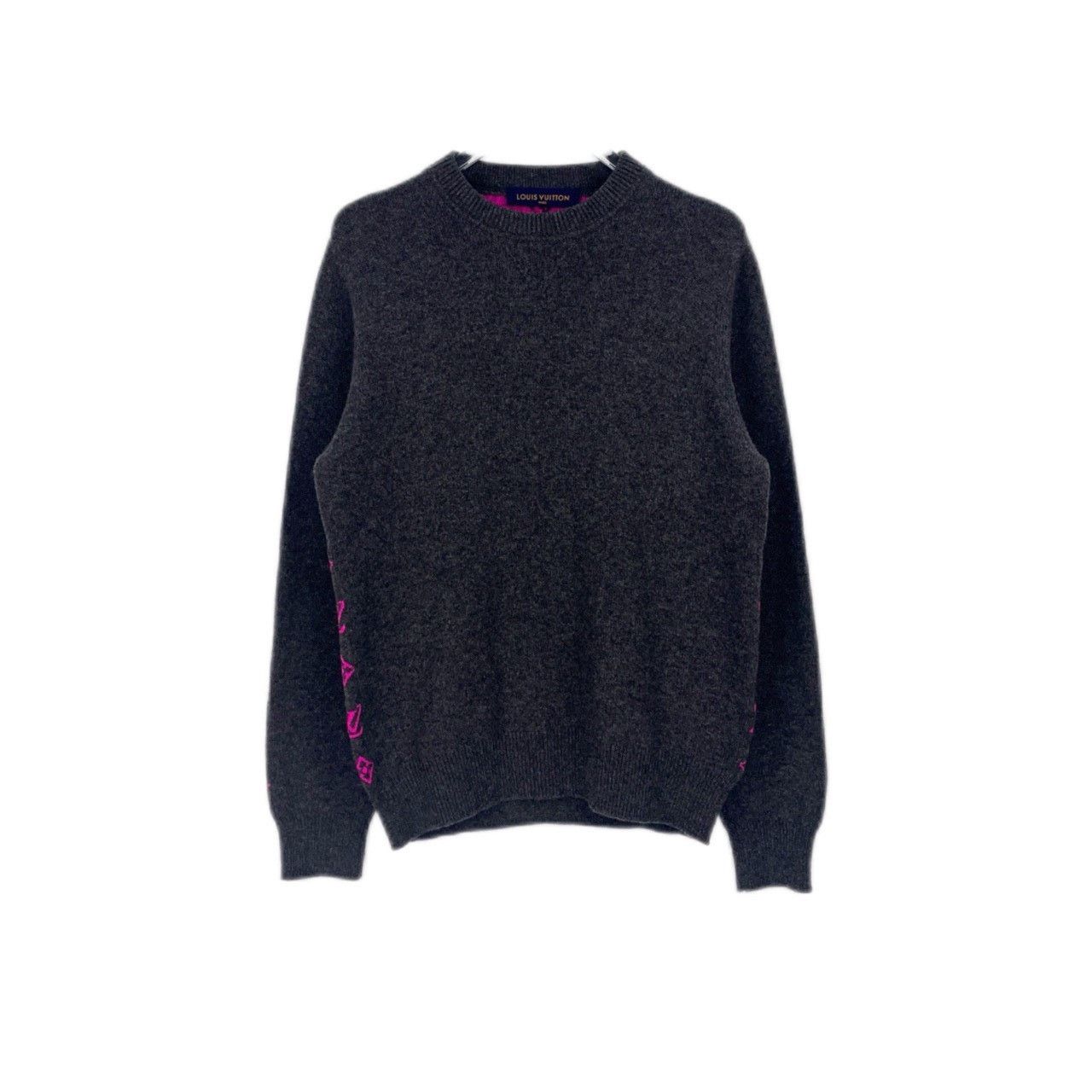 Louis Vuitton Smoky grey full-back logo crewneck knit sweat