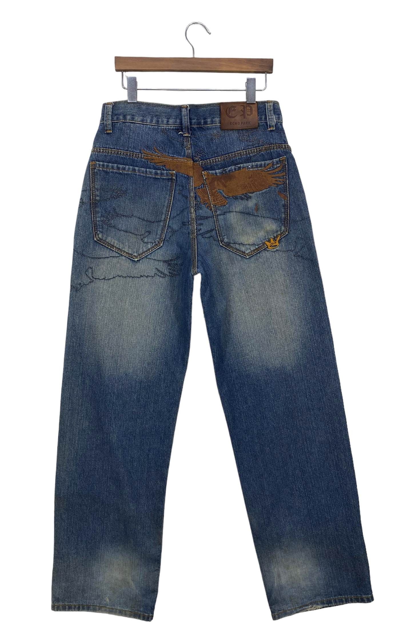 image of Distressed Denim Echo Park Jeans Baggy Jeans Hip Hop Skateboard in Blue, Men's (Size 32)