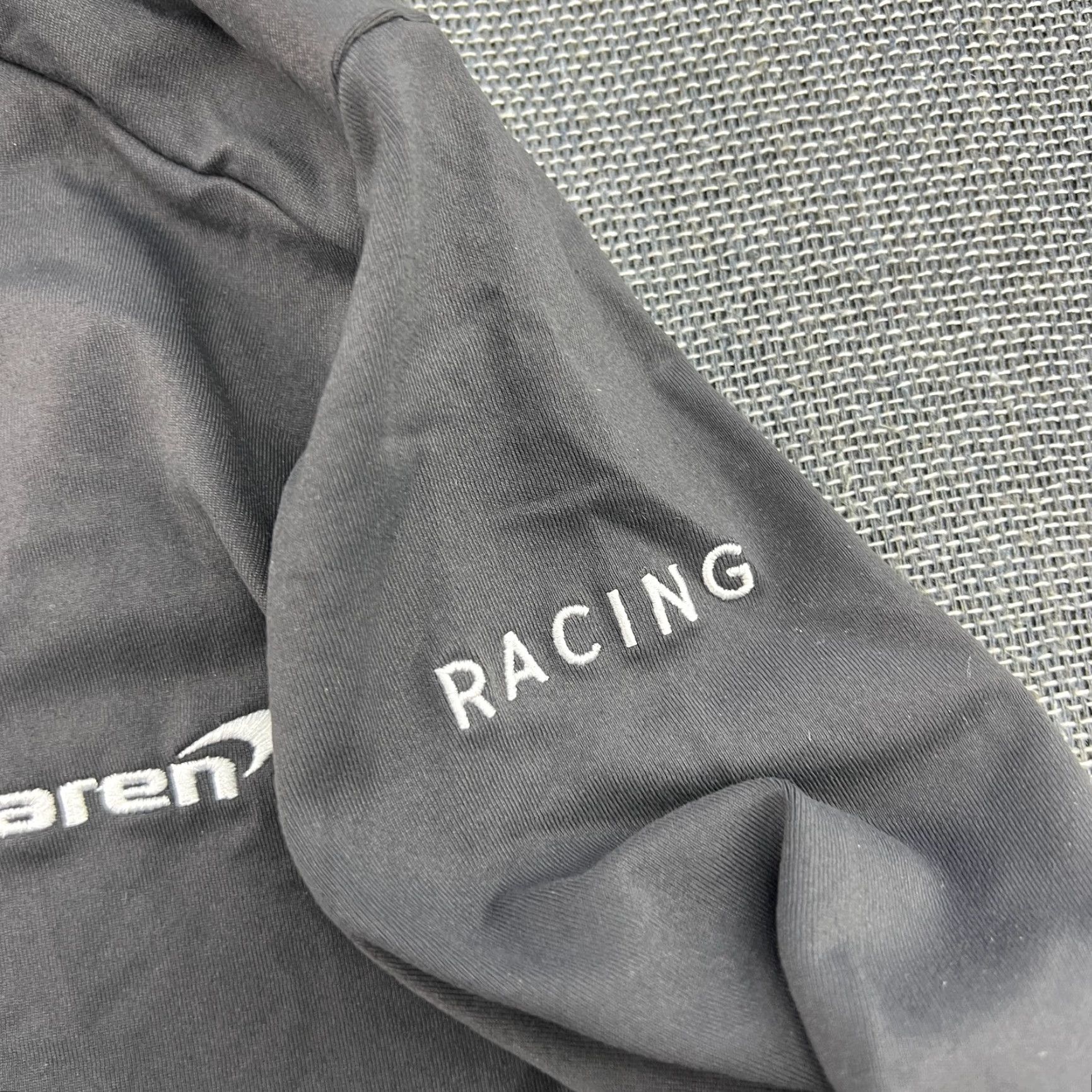 Vintage McLaren Mens Jacket Small Full Zip Gray Softshell Track Jacket F1 Regular Open Front Style: Track Jacket Size US S / EU 44-46 / 1 - 3 Thumbnail