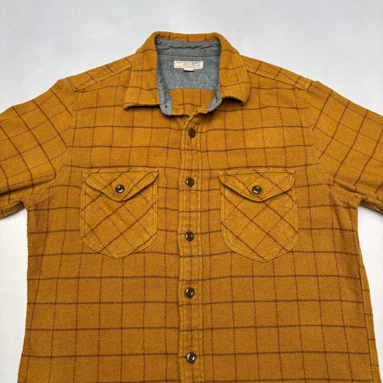 Wallace & Barnes Wallace & Barnes J. Crew Flannel Button Up Shirt Mens Medium Size US M / EU 48-50 / 2 - 2 Thumbnail