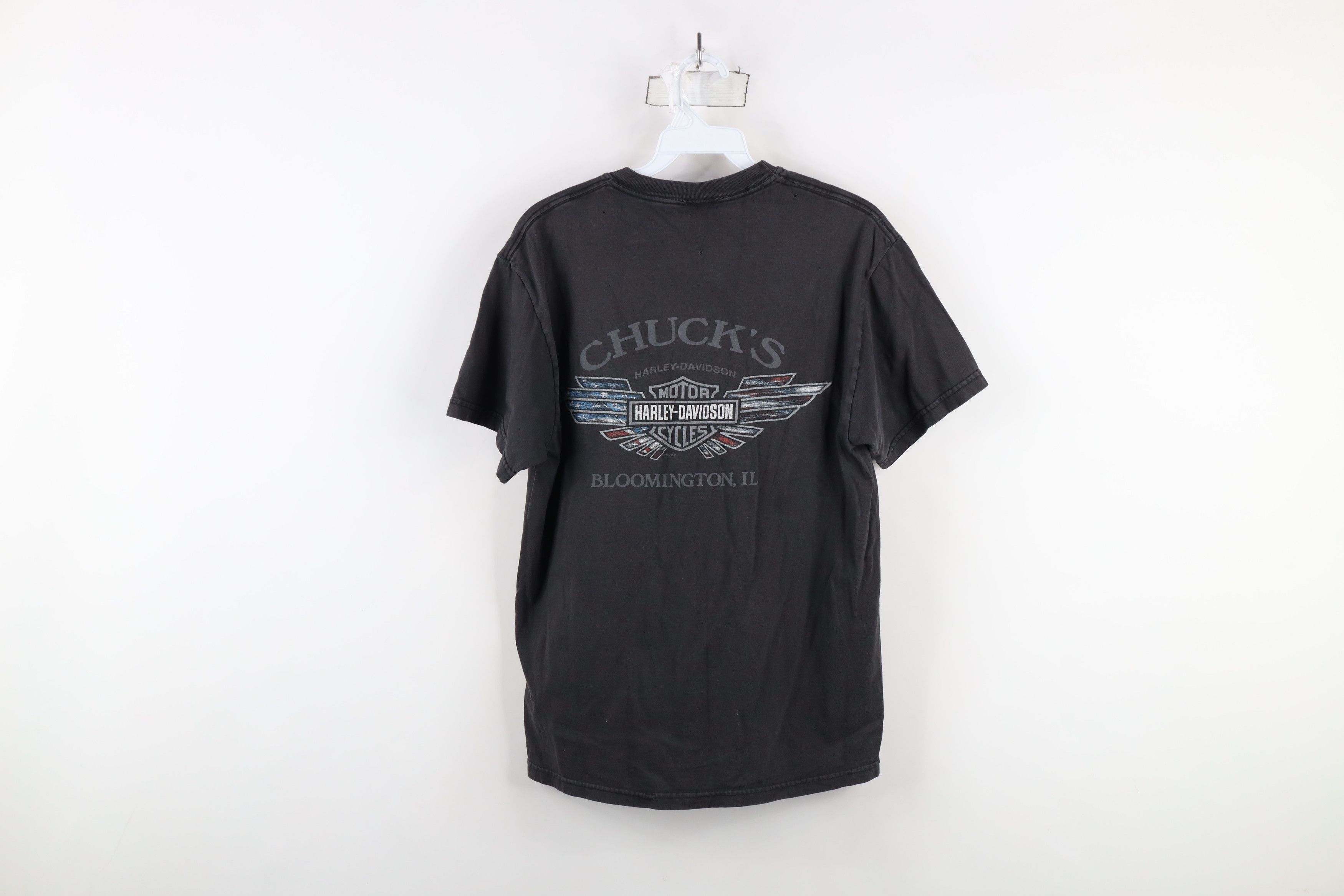 Harley Davidson × Vintage Vintage Y2K 2002 Harley Davidson Spell Out Flag T-Shirt USA Size US M / EU 48-50 / 2 - 12 Thumbnail