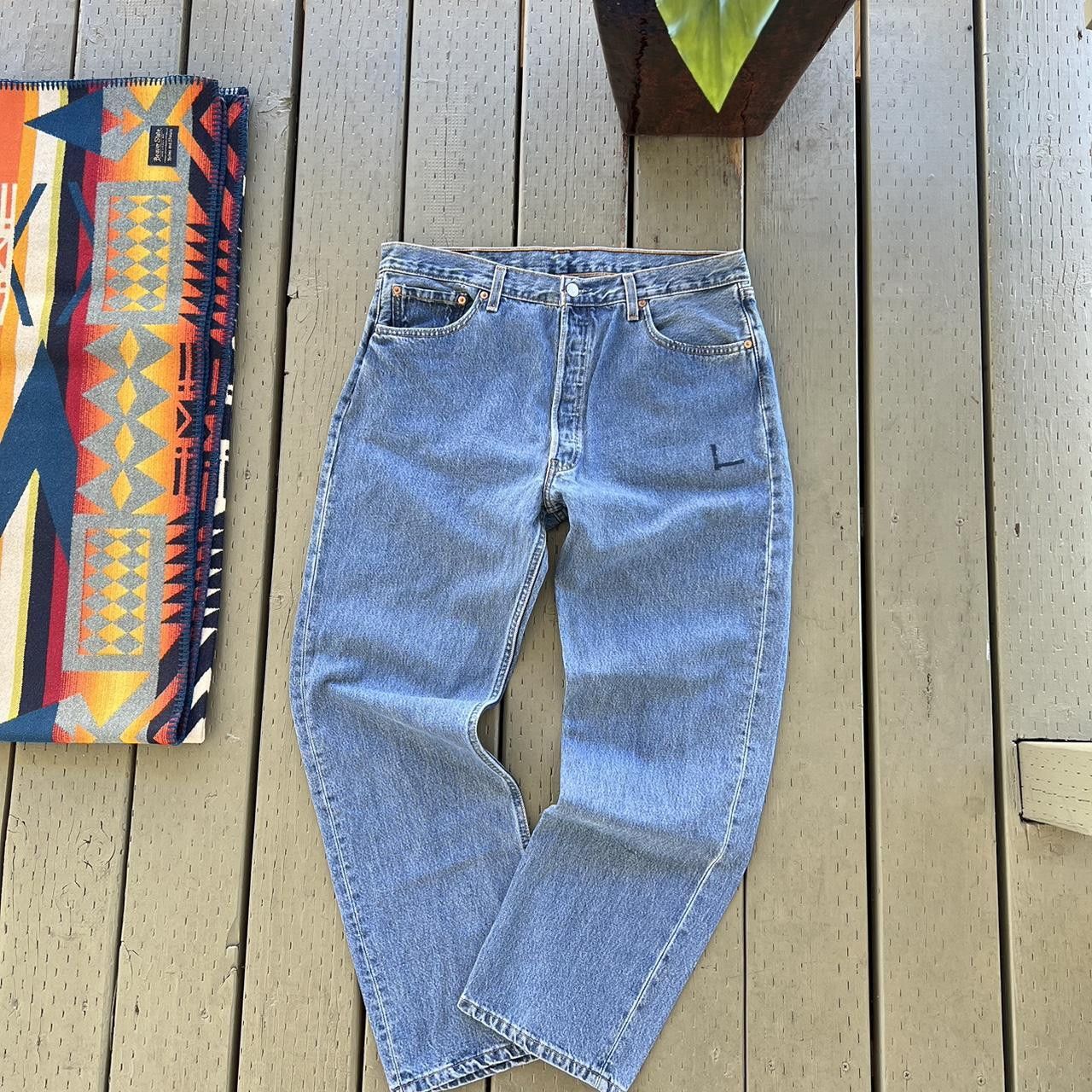 Levi's × Vintage Vintage Levis 501 Jeans Light Wash Levi's Denim Size US 34 / EU 50 - 4 Thumbnail