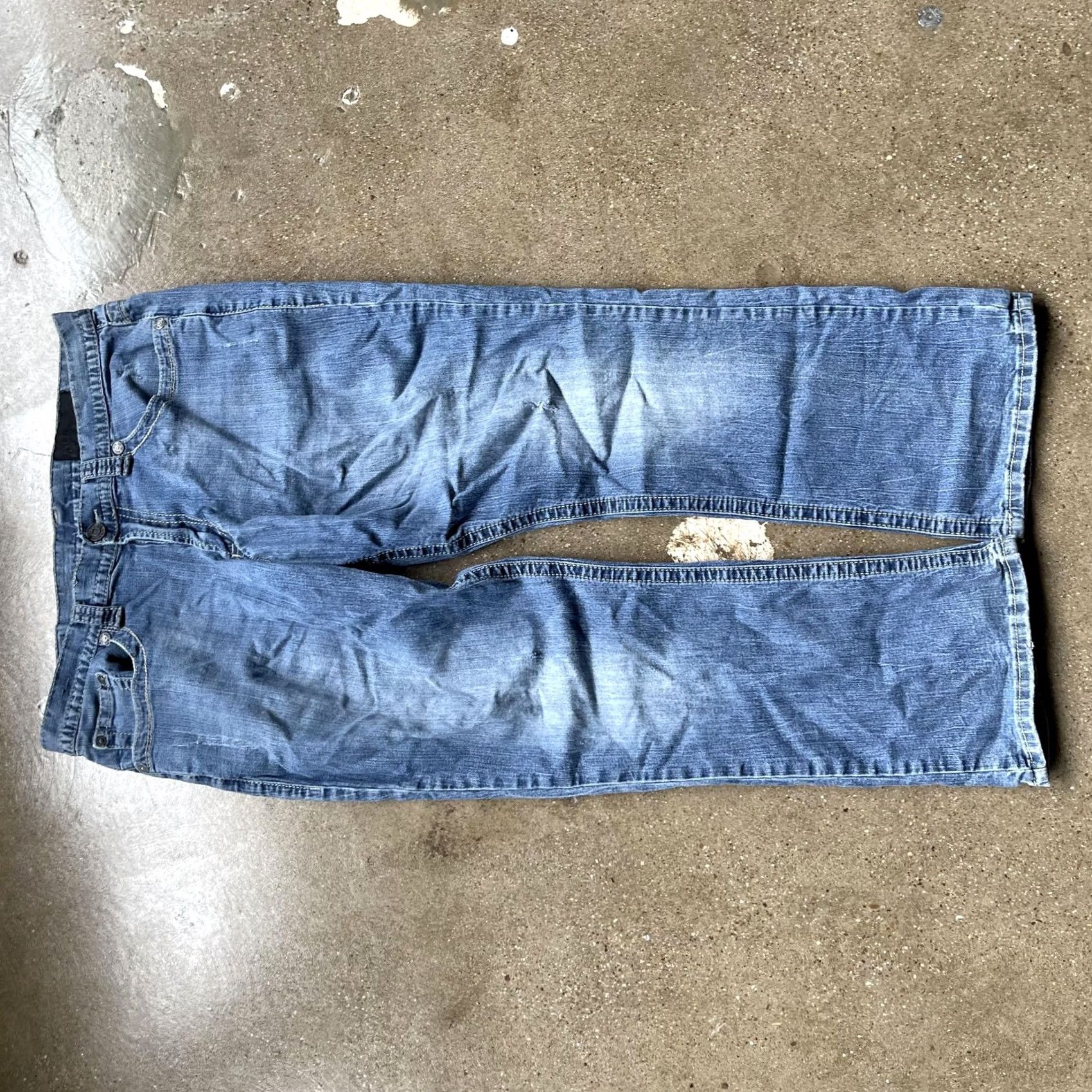 Denime Axel Jeans Mens 36x30 Blue Denim Straight Leg Medium Wash Pockets Size US 36 / EU 52 - 5 Thumbnail