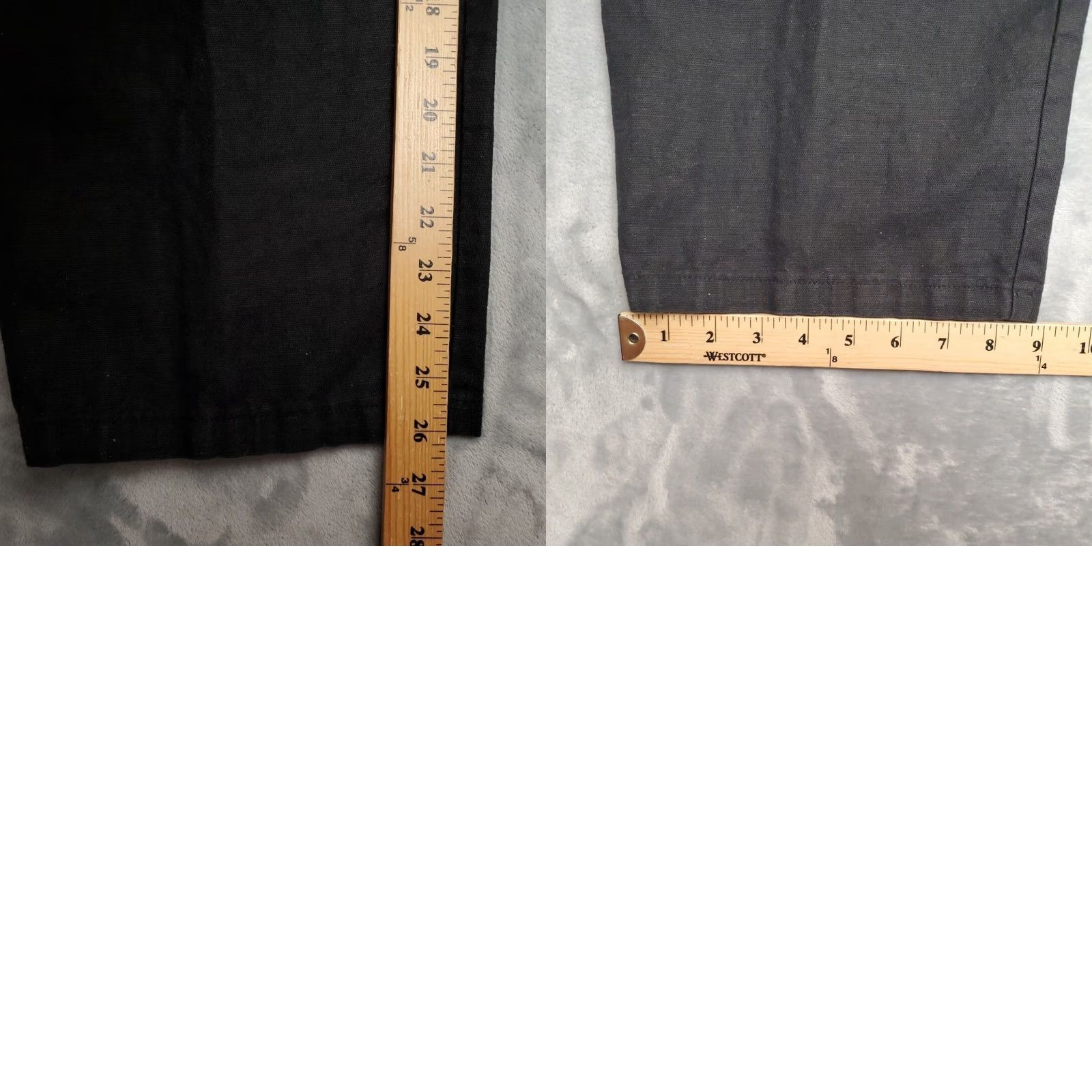 Vintage Elisabeth Pants Womens Black Linen Blend Chino Comfort Everyday Casual 20W Size 42" / US 20 - 8 Thumbnail