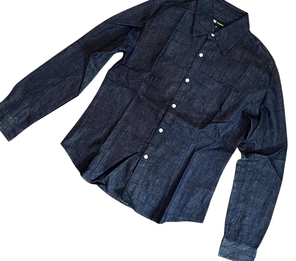 Issey Miyake TAX FREE 🇺🇸 issey miyake im dark denim button up shirt Size US M / EU 48-50 / 2 - 2 Thumbnail