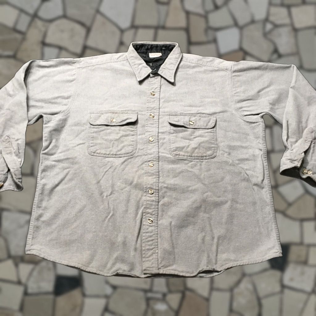 Vintage Field & Stream VTG Button-Up Shirt XL Gray Heavyweight Flannel Mens sash Size US XL / EU 56 / 4 - 1 Thumbnail