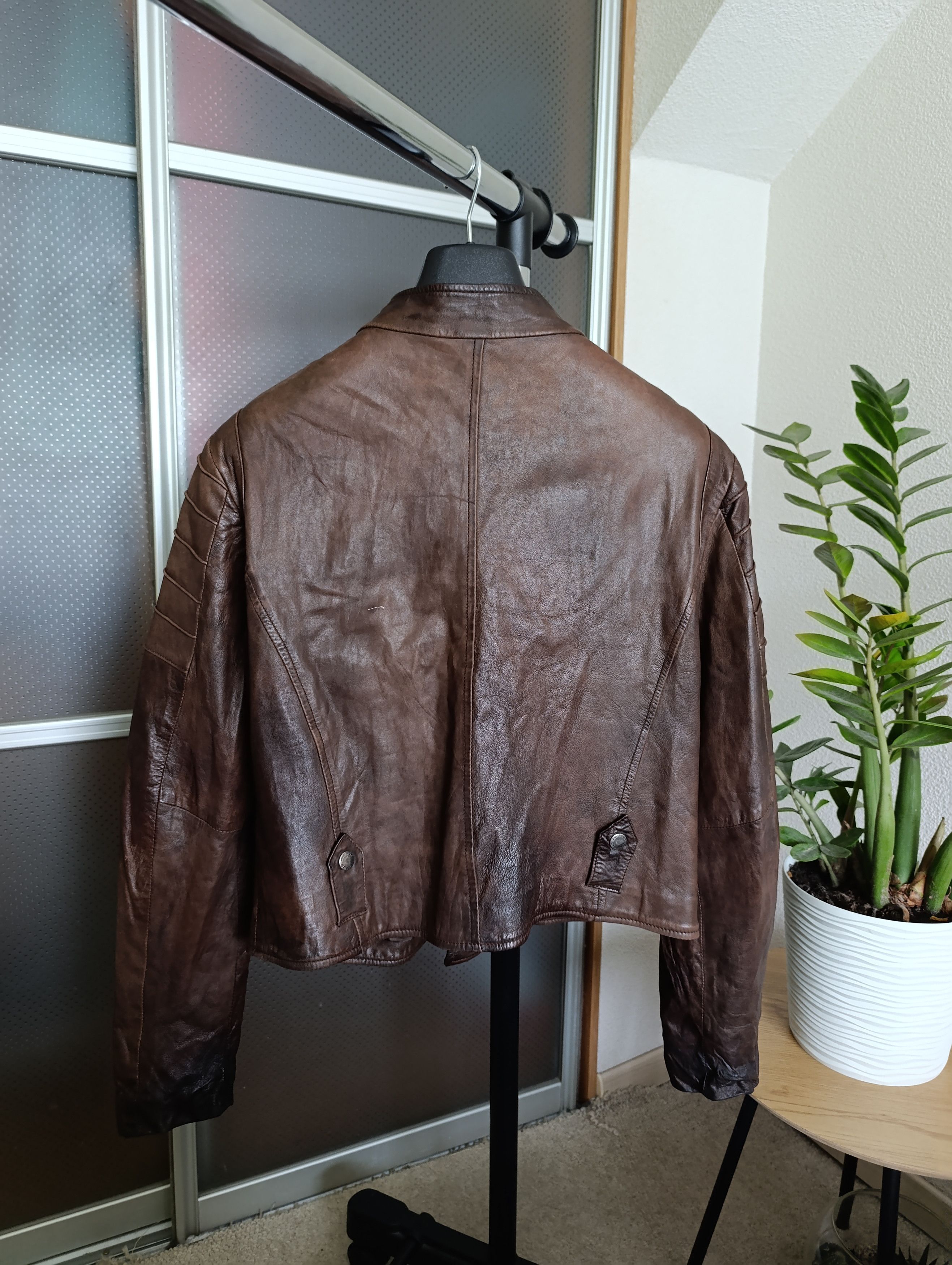 Vintage AVIATRIX WOMEN LEATHER BIKER JACKER Size XXL / US 16-18 / IT 52-54 - 15 Thumbnail