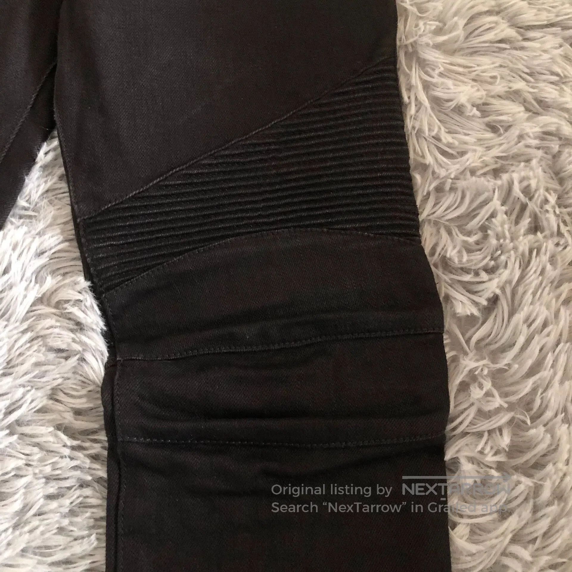 Balmain Balmain Leather Patch Moto Jeans. Size US 28 / EU 44 - 3 Thumbnail