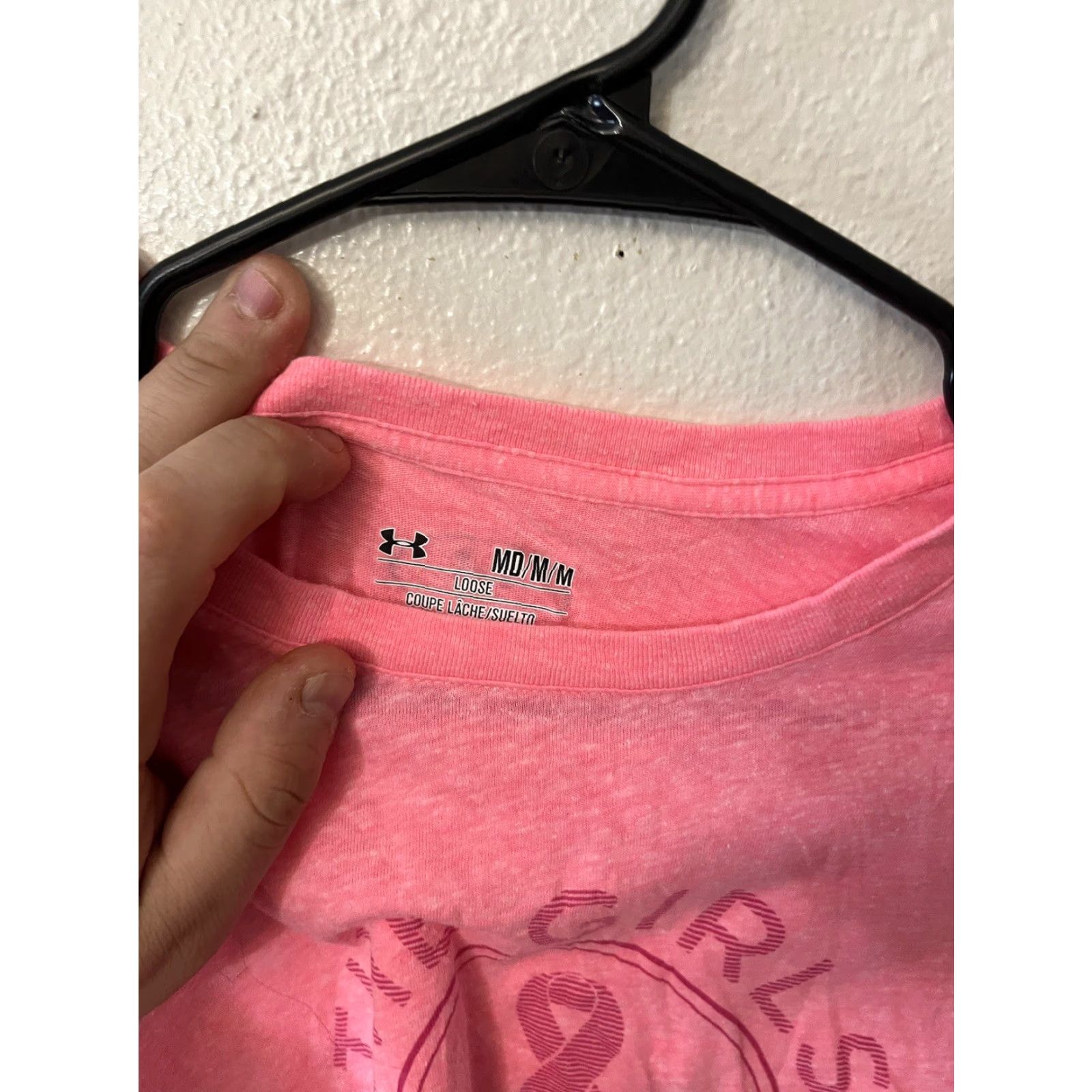 Under Armour Under Armour Breast Cancer Tee Womens Pink Medium Size S/S Heatgear Run T-Shirt Casual Athletic Logo Size M / US 6-8 / IT 42-44 - 2 Thumbnail
