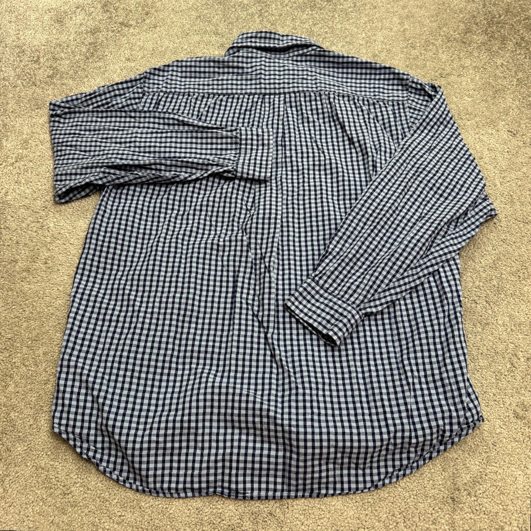 Brooks Brothers Brooks Brothers Button-Up Shirt Mens Large Blue Check Cotton Casual Shirt Size US L / EU 52-54 / 3 - 2 Thumbnail