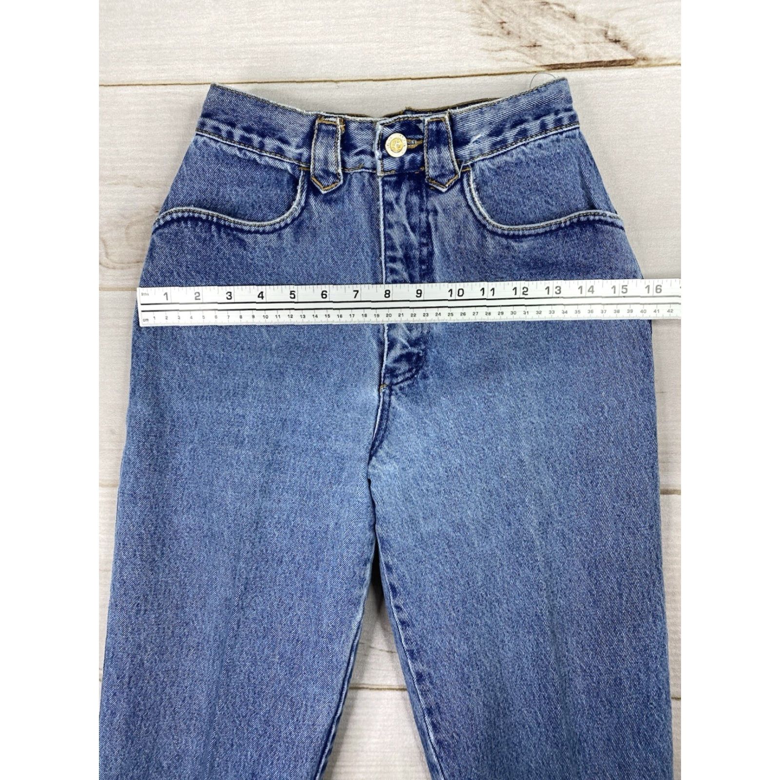Vintage VINTAGE Lawman Jeans Womens Jr 3 Western Denim High Rise 35” Inseam Blue 80s 90s Cowboy Bootscut Jeans Womens Size 26" / US 2 / IT 38 - 4 Thumbnail