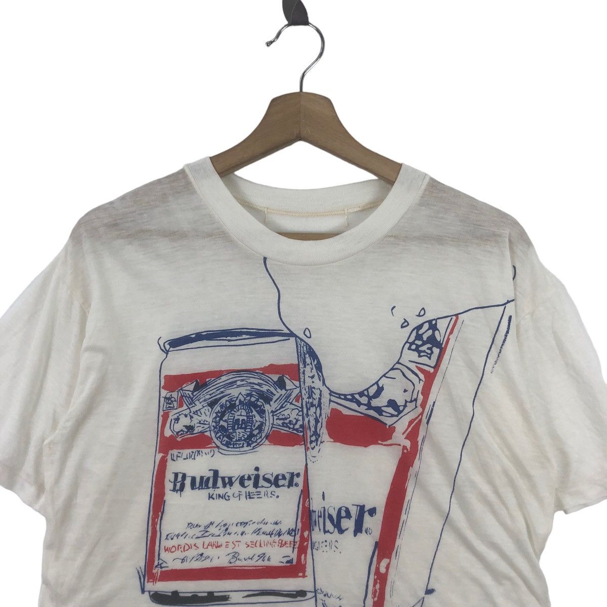 Budweiser Vintage 80’ BUDWEISER KING BEER Art Tee Shirt Top Painting Size US M / EU 48-50 / 2 - 2 Thumbnail