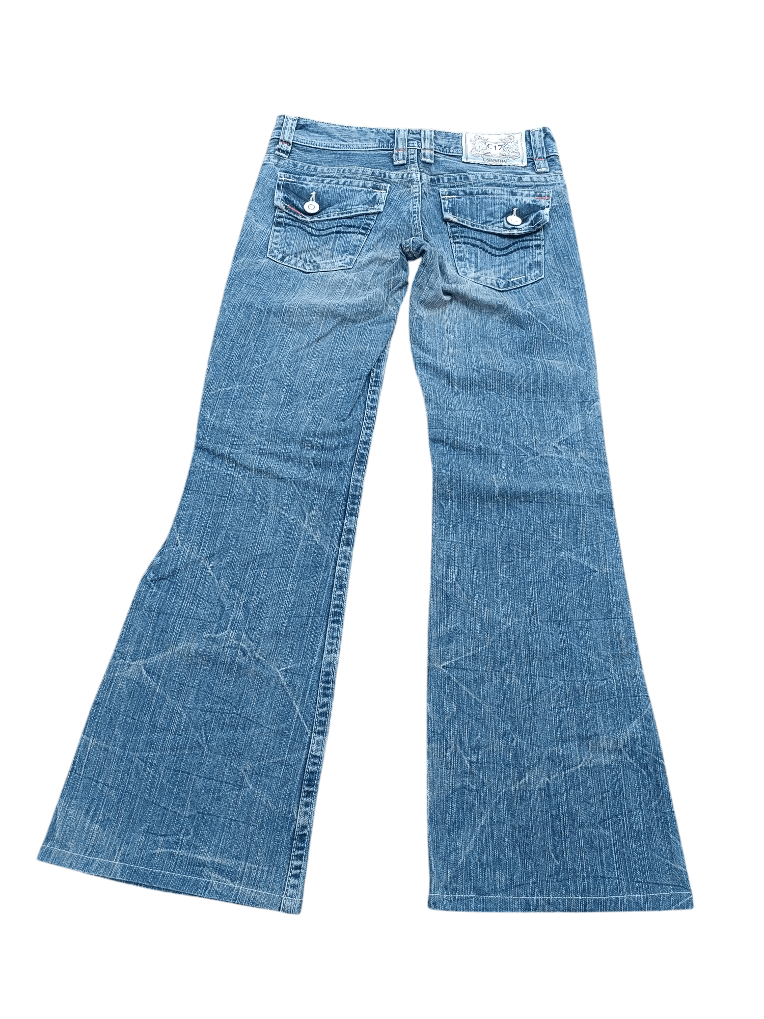 Designer × Japanese Brand FLARED C-Seventeen Bootcut Whiskers Faded Denim Pants Size S Size 30" / US 8 / IT 44 - 5 Thumbnail