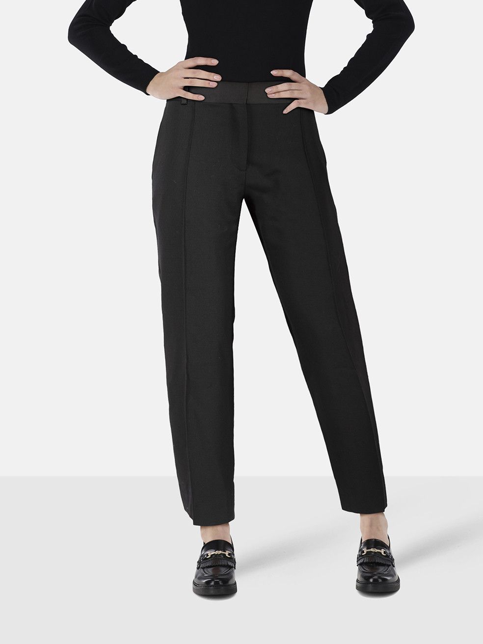 Celine Black Wool Skinny Fit Trousers Size 30" / US 8 / IT 44 - 1 Thumbnail