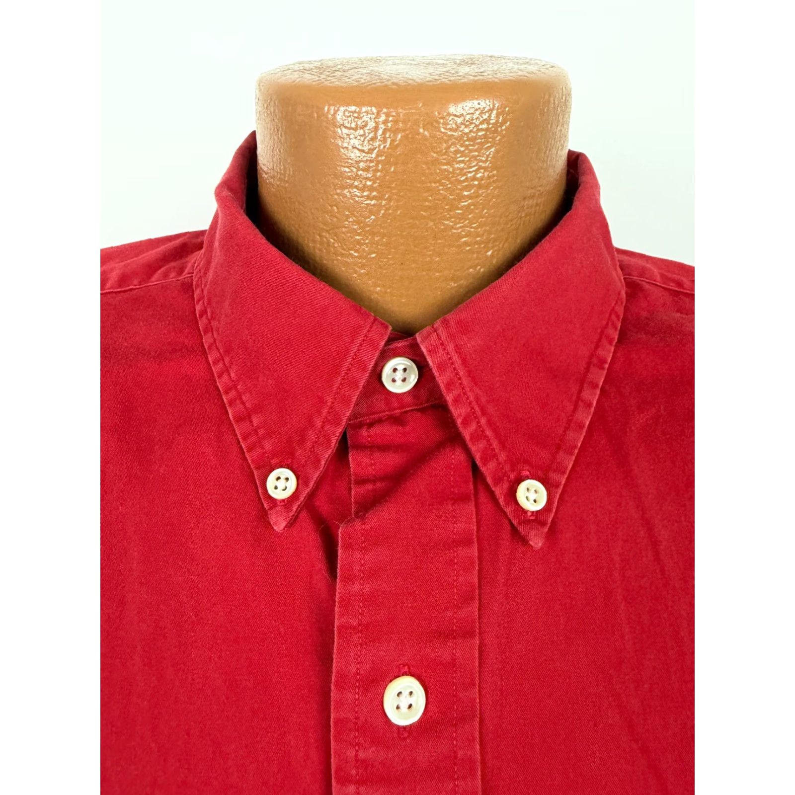 Ralph Lauren VINTAGE Ralph Lauren Blake Shirt XL Oversized Button-Up Red Cotton Twill 90s Preppy Mens Size US XL / EU 56 / 4 - 3 Thumbnail