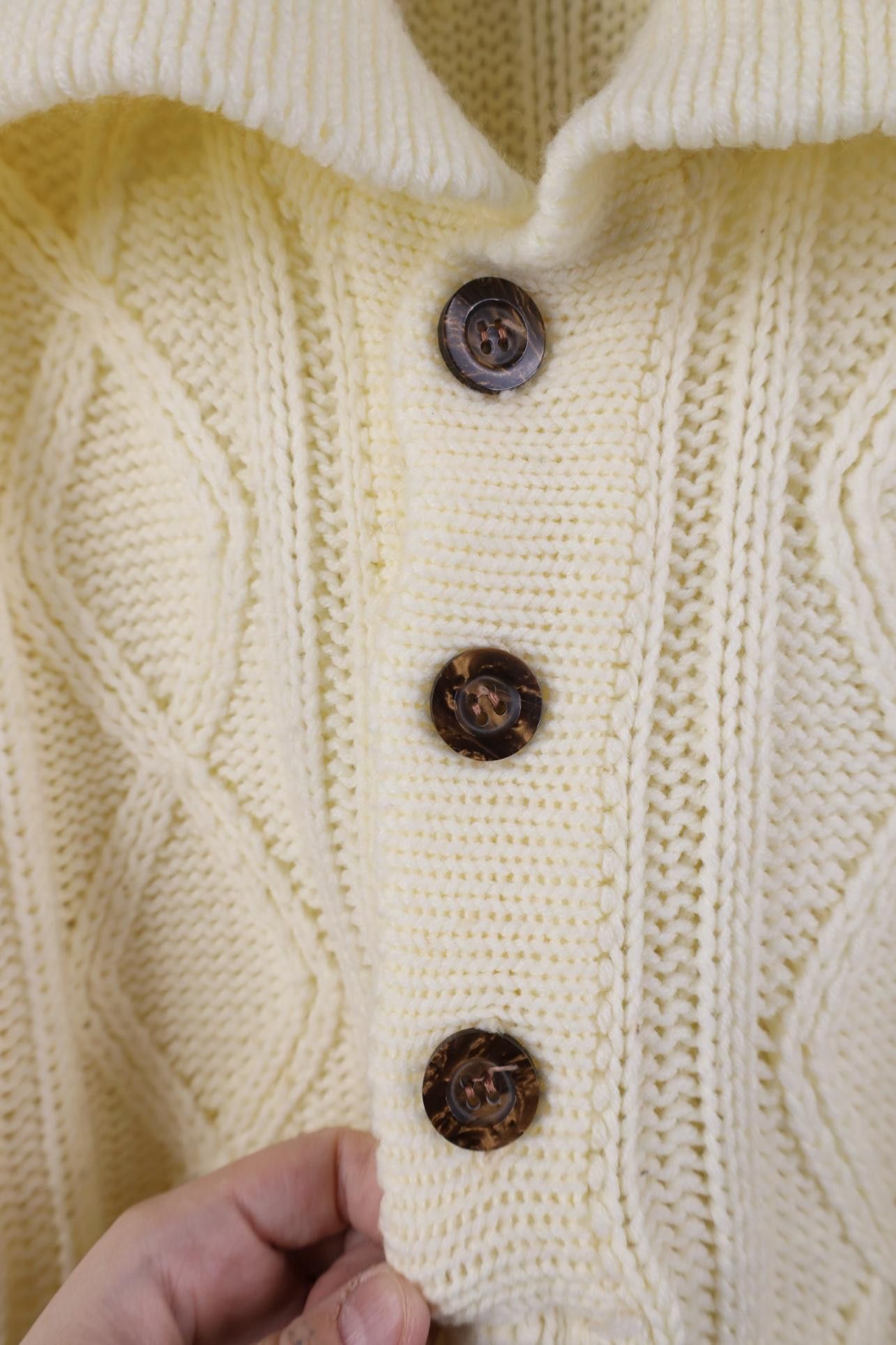 Vintage Vintage 70s Streetwear Chunky Fisherman Henley Sweater Size US L / EU 52-54 / 3 - 4 Thumbnail