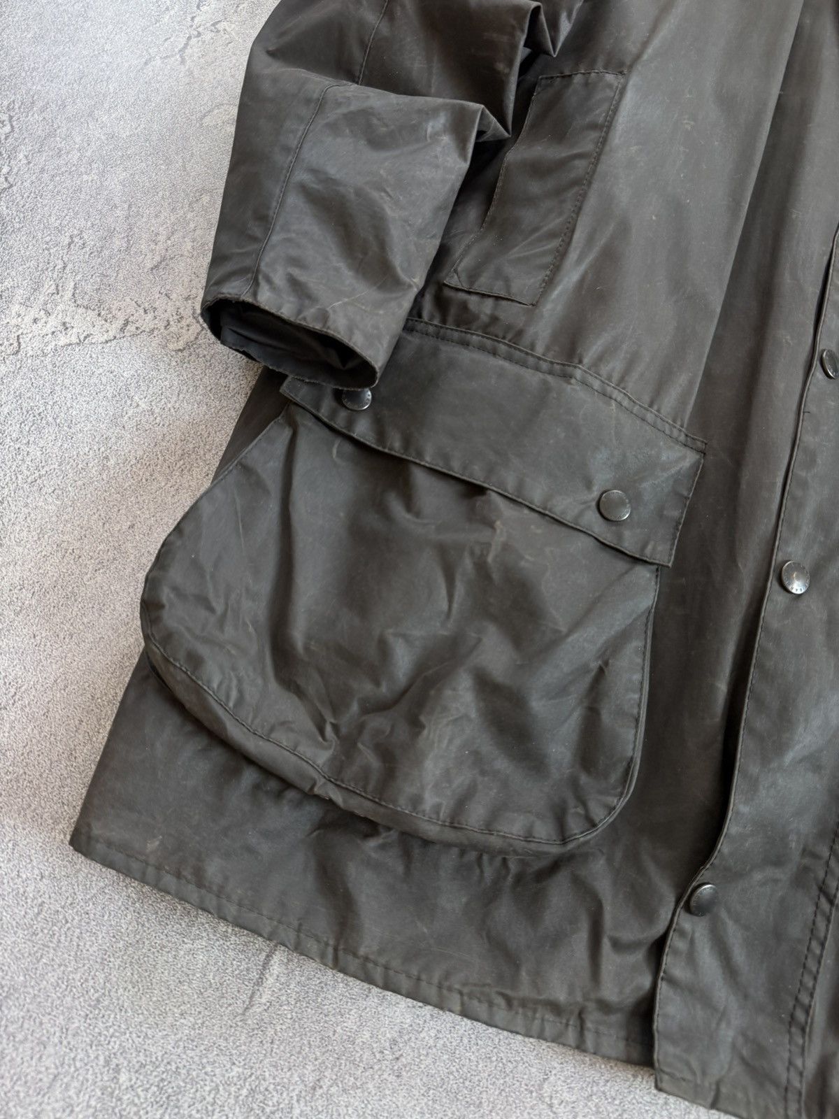 Barbour × Vintage Barbour A206 Border C48/112cm jacket + lining coat waxed wax Size US XL / EU 56 / 4 - 3 Thumbnail