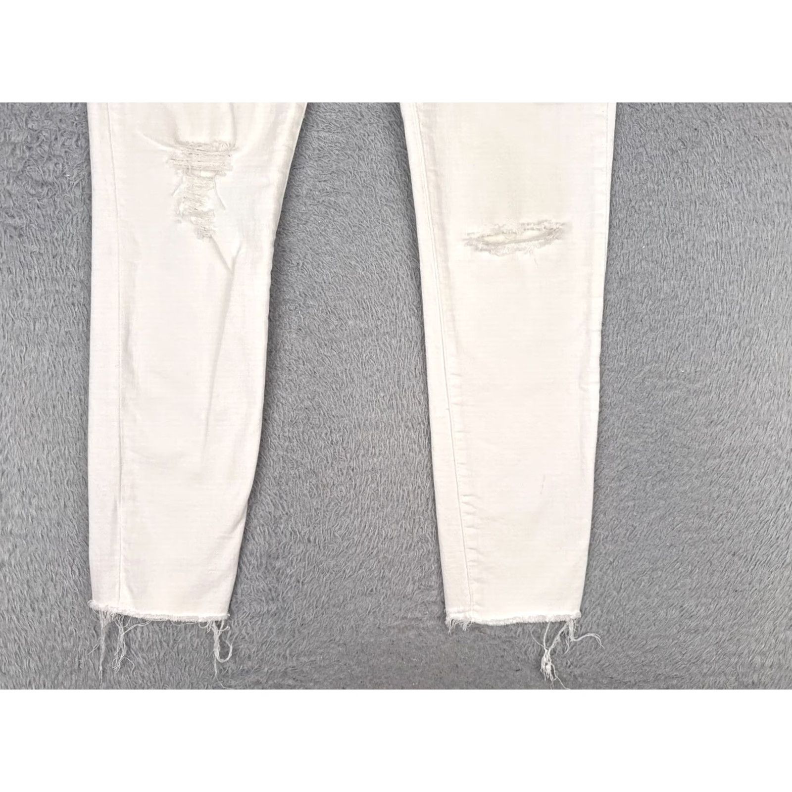 Madewell Madewell Jeans Women 27 White Distressed 9" High Riser Skinny Crop 27x26 Skinny Jeans | 5-Pocket Denim Casual Pants Womens Madewell Size 27" / US 4 / IT 40 - 2 Thumbnail