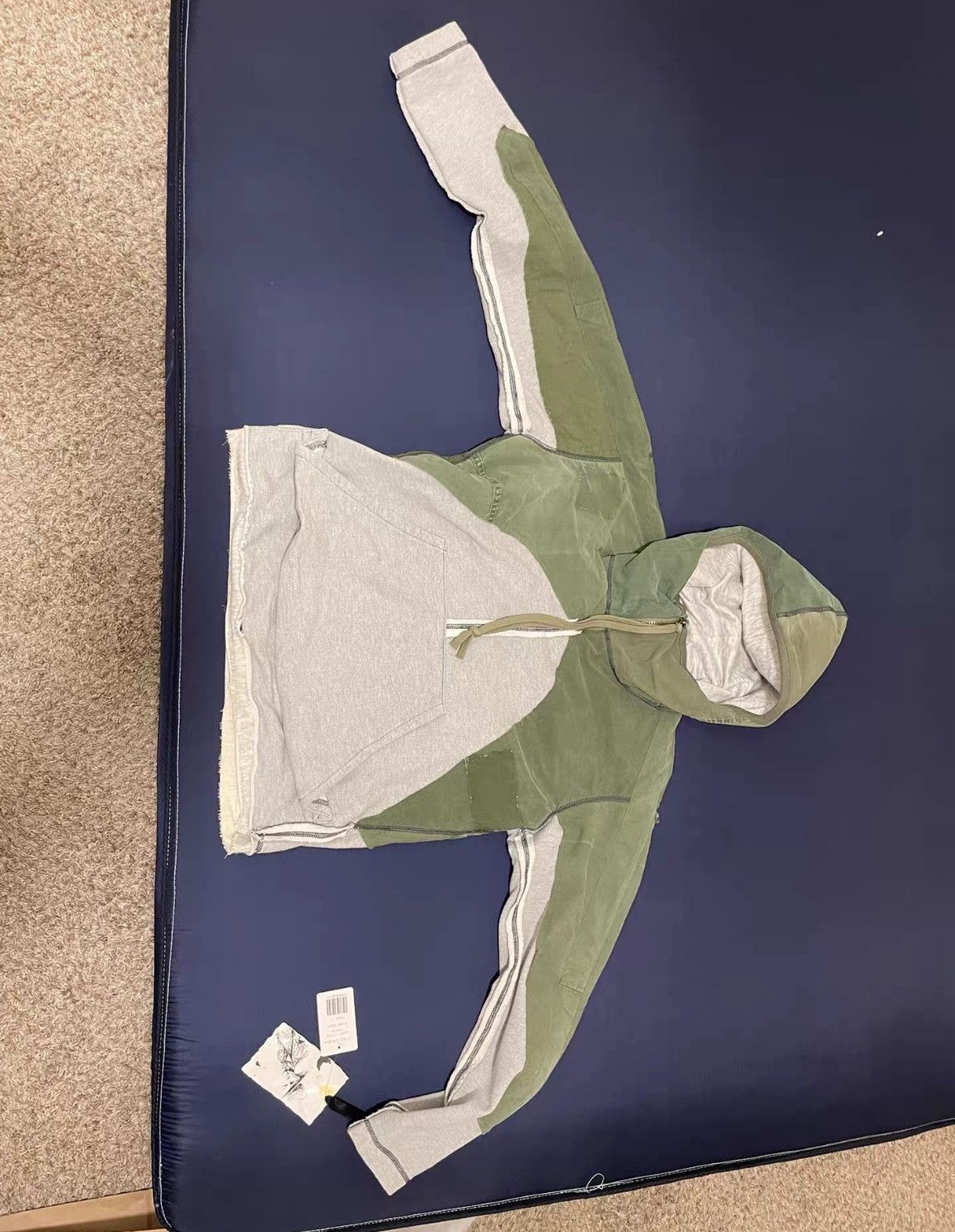 Greg Lauren greg lauren Military fabric patchwork hoodie 2506-Nextarrow Size US S / EU 44-46 / 1 - 2 Thumbnail