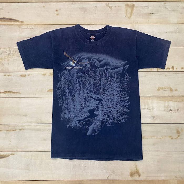 Harley Davidson × Vintage B87 VTG 90s HARLEY DAVIDSON USA FADED TEE Size US L / EU 52-54 / 3 - 1 Thumbnail