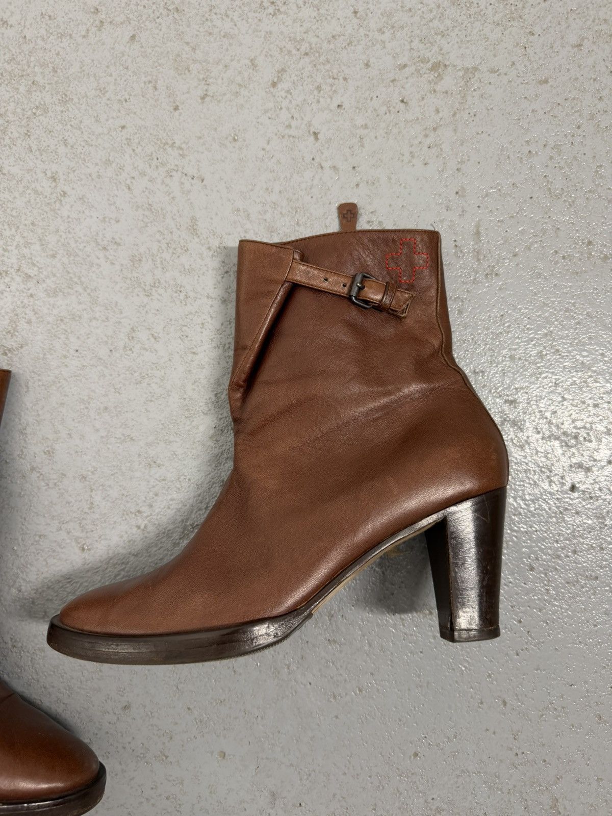 A.F. Vandevorst A.F.Vandevorst Leather Ankle Boots Size US 9 / IT 39 - 2 Thumbnail