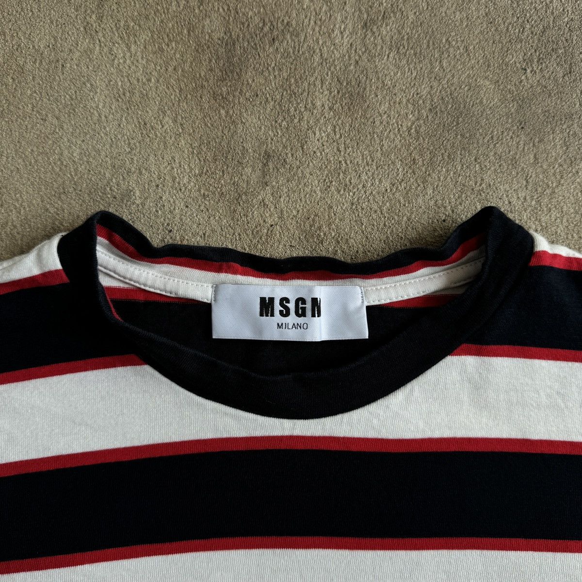 Designer × MSGM MSGM Logo Stripe T-Shirt Size L / US 10 / IT 46 - 3 Thumbnail