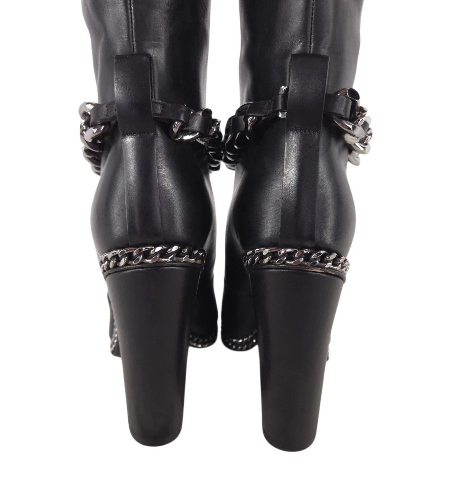 Balmain Balmain Chain Peep Toe Over The Knee Boots US 7.5 IT 37.5 W Size US 7.5 / IT 37.5 - 10 Thumbnail