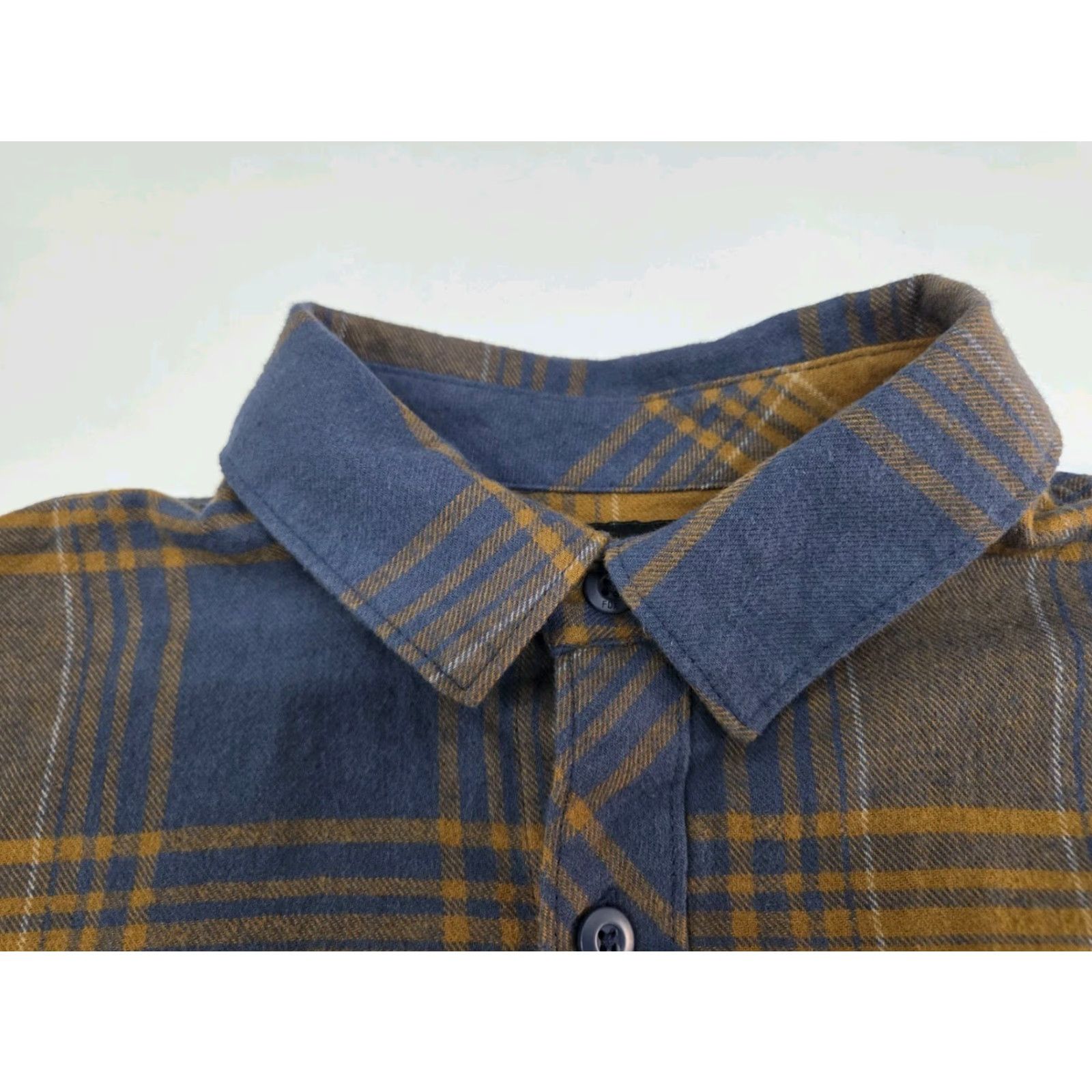 Fox Racing Fox Racing Mens Long Sleeve Button-Up Flannel Shirt Brown/Blue Plaid S Size US S / EU 44-46 / 1 - 2 Thumbnail