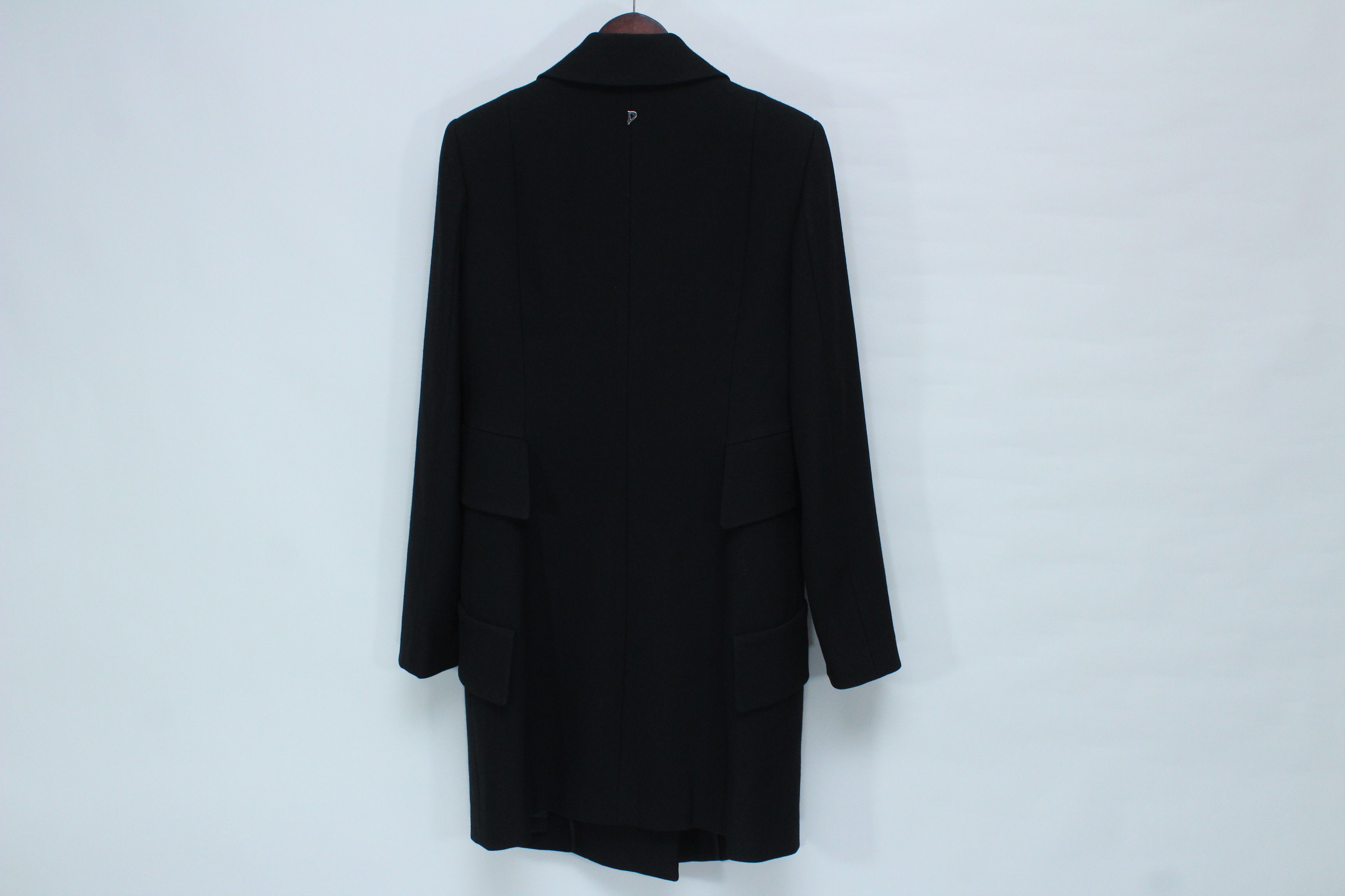 Dondup Dondup Black Wool Double-Breasted Coat Made in Italy Size M / US 6-8 / IT 42-44 - 4 Thumbnail