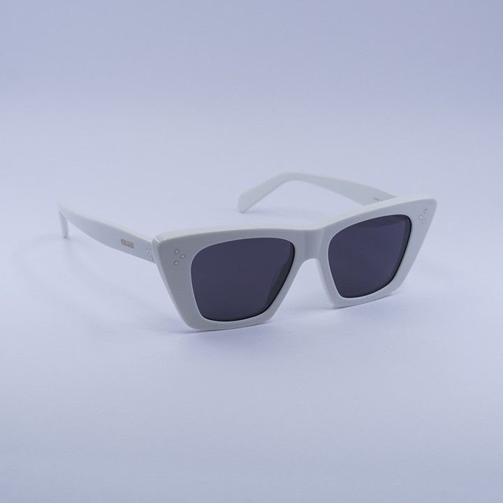 Celine Celine CL40187I 25A Sunglasses White Cat Eye Frame, Grey Size ONE SIZE - 1 Thumbnail