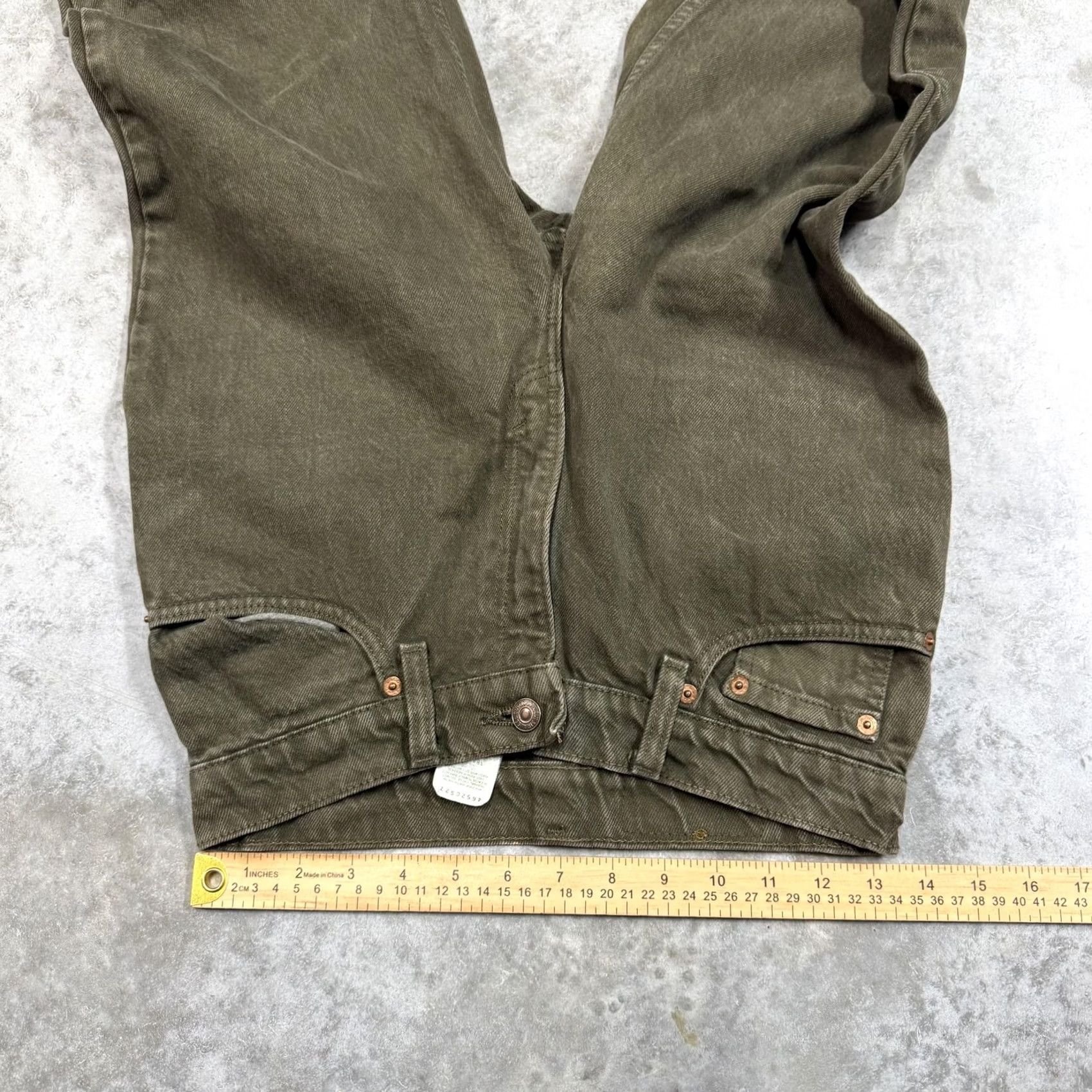 Levi's VINTAGE Levi's Jeans 512 Juniors 9 Long Green High Rise Slim Tapered 5-Pocket Denim USA 90s Womens Size 30" / US 8 / IT 44 - 5 Thumbnail