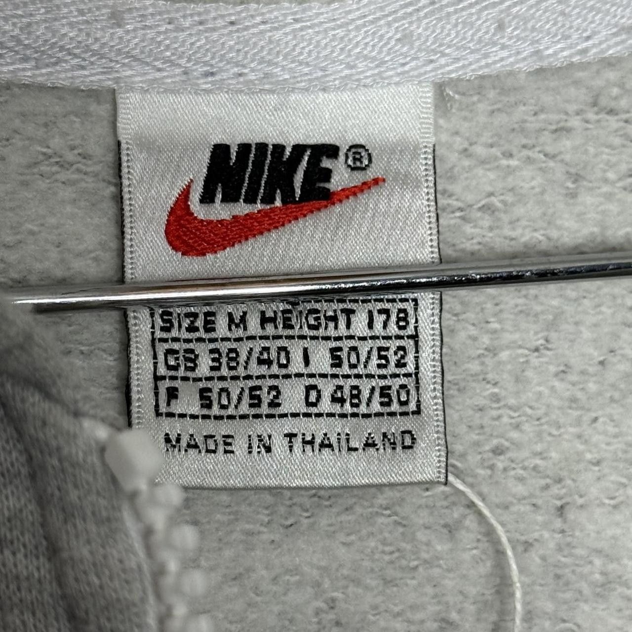Nike Vintage 90s Zip Up Hoodie Grey Retro