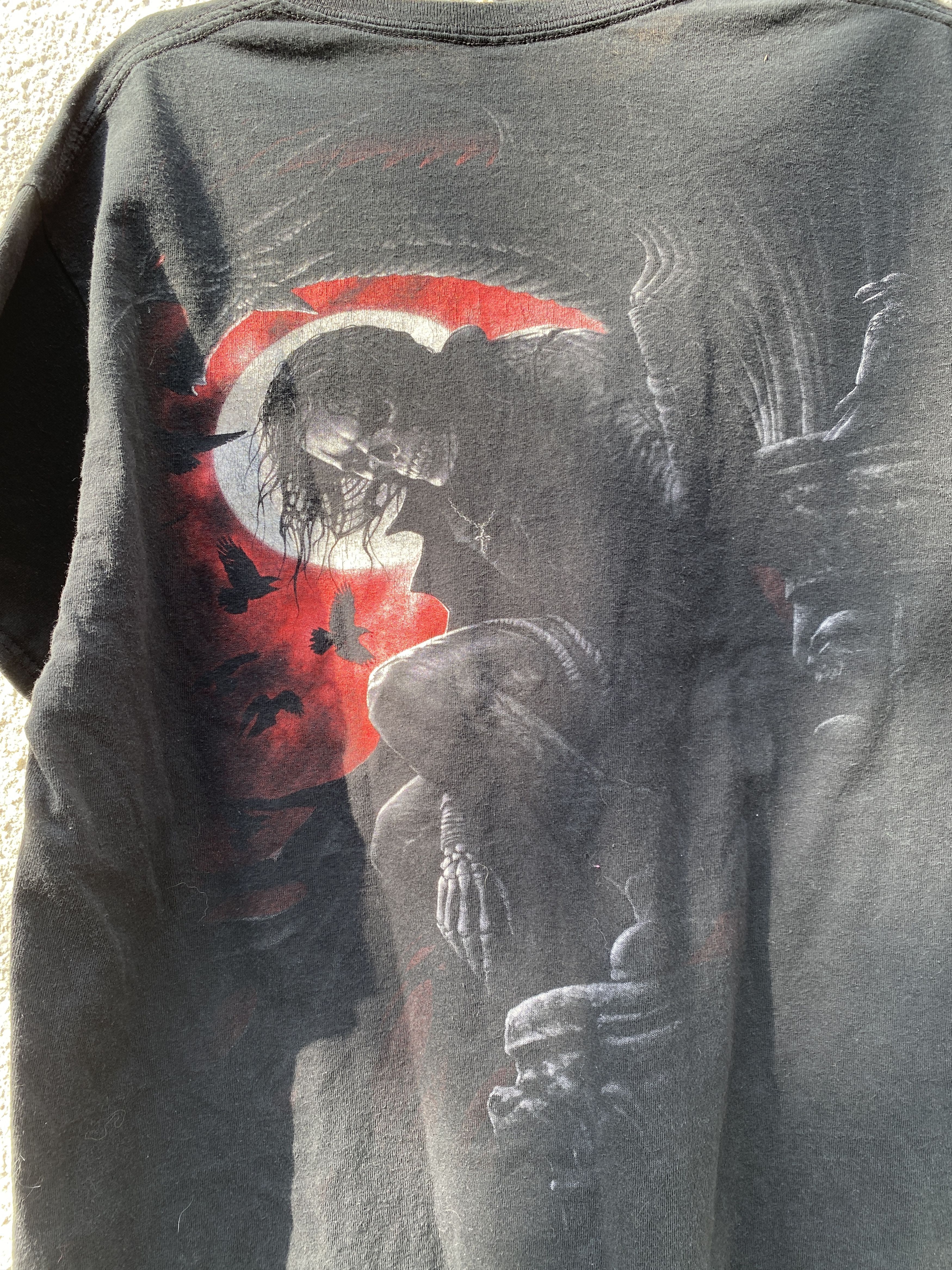 Vintage Opium Y2K skeleton archive 666 SATANIC tee - Tops