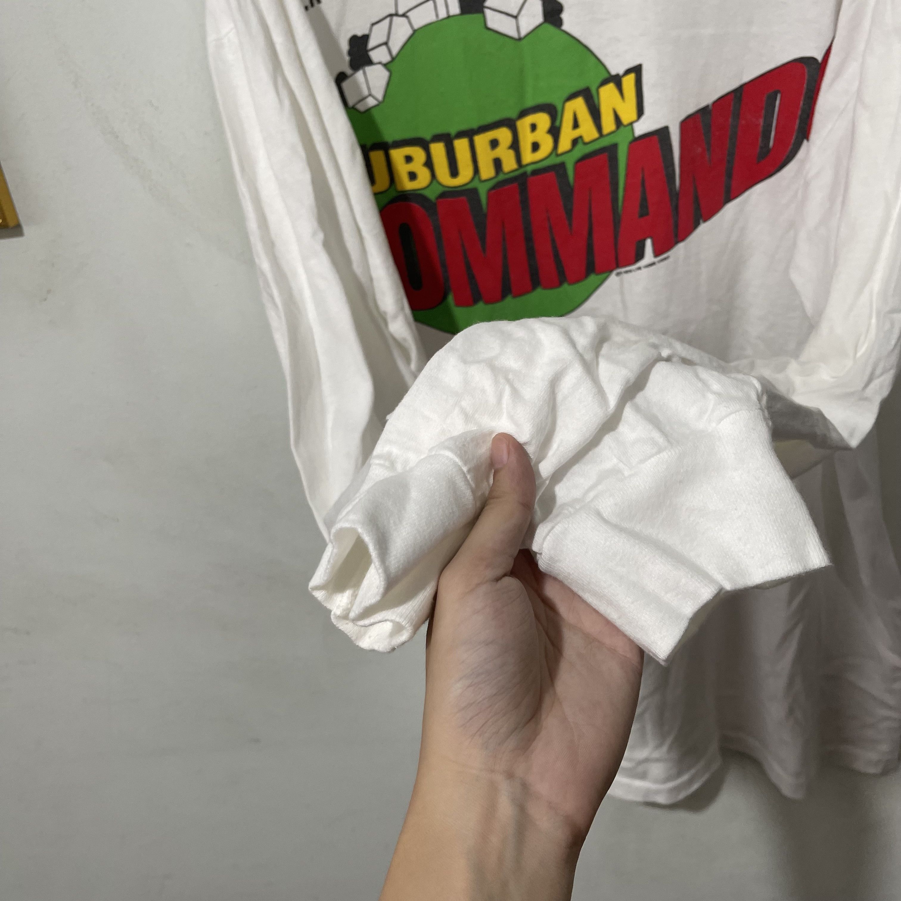 Vintage Vintage 1991 Hulk Hogan “Suburban Commando” Long Sleeve Size US XL / EU 56 / 4 - 5 Thumbnail