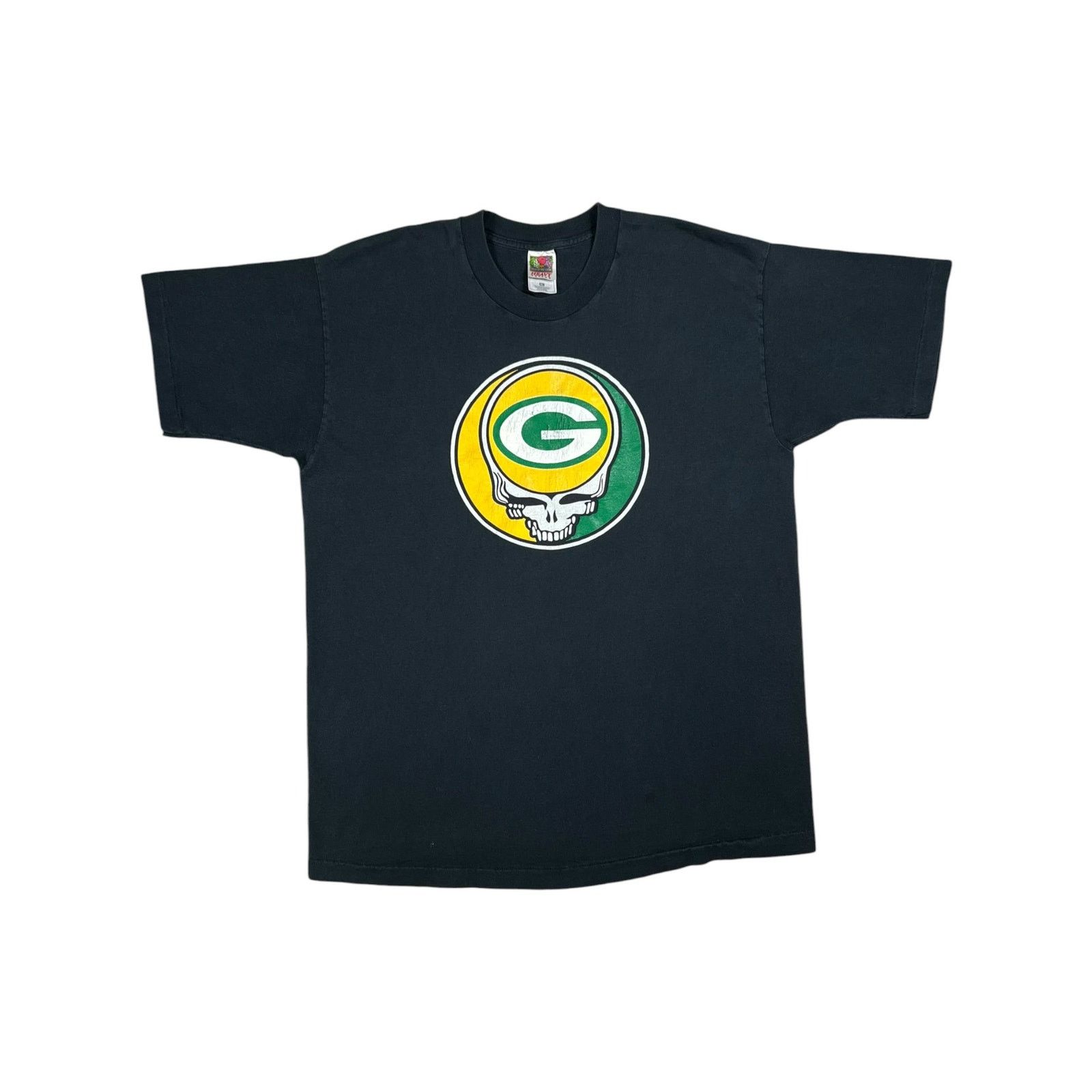 Band Tees × Fruit Of The Loom × Grateful Dead 90s Grateful Dead Green Bay Packers Steal Your Face band tee Size US XL / EU 56 / 4 - 1 Thumbnail