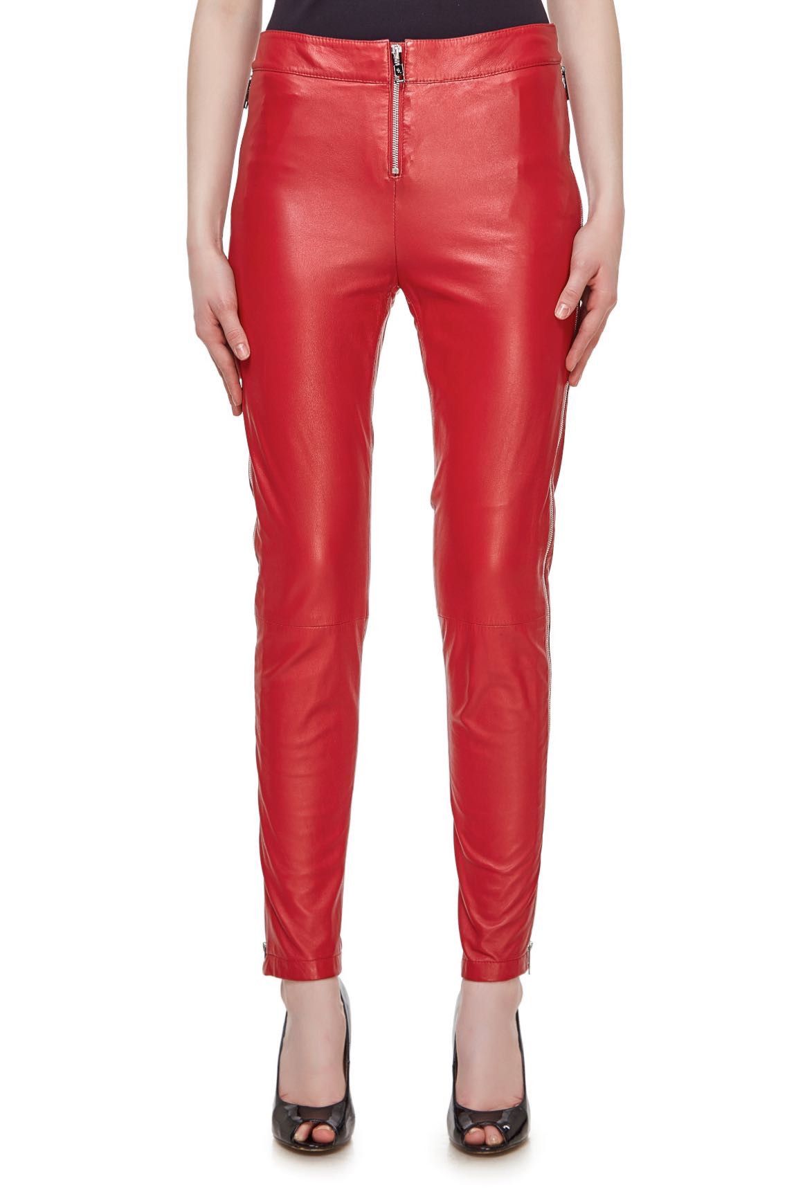 Alexander McQueen lambskin leather zipper pants