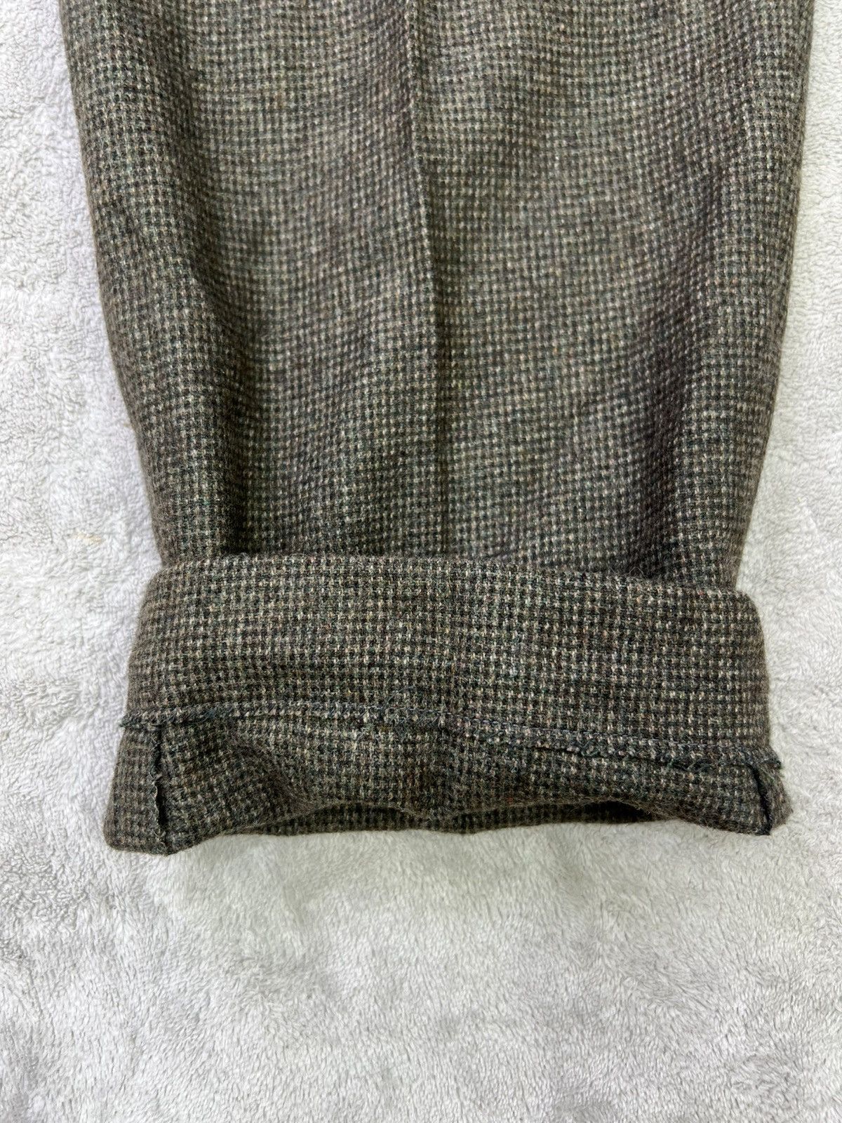 Other Vintage Italian Wool BlendPleated Trousers Brown Micro Check Size US 34 / EU 50 - 3 Thumbnail