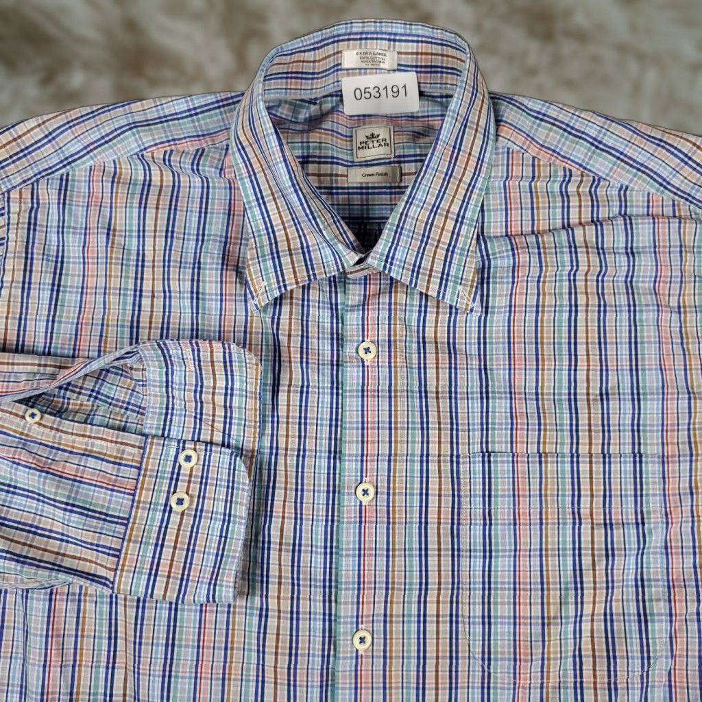 Ralph Lauren Ralph Lauren Polo Shirt Mens XL Blue Plaid Pony Short Sleeve Classic Preppy Shirt Size US XL / EU 56 / 4 - 1 Thumbnail