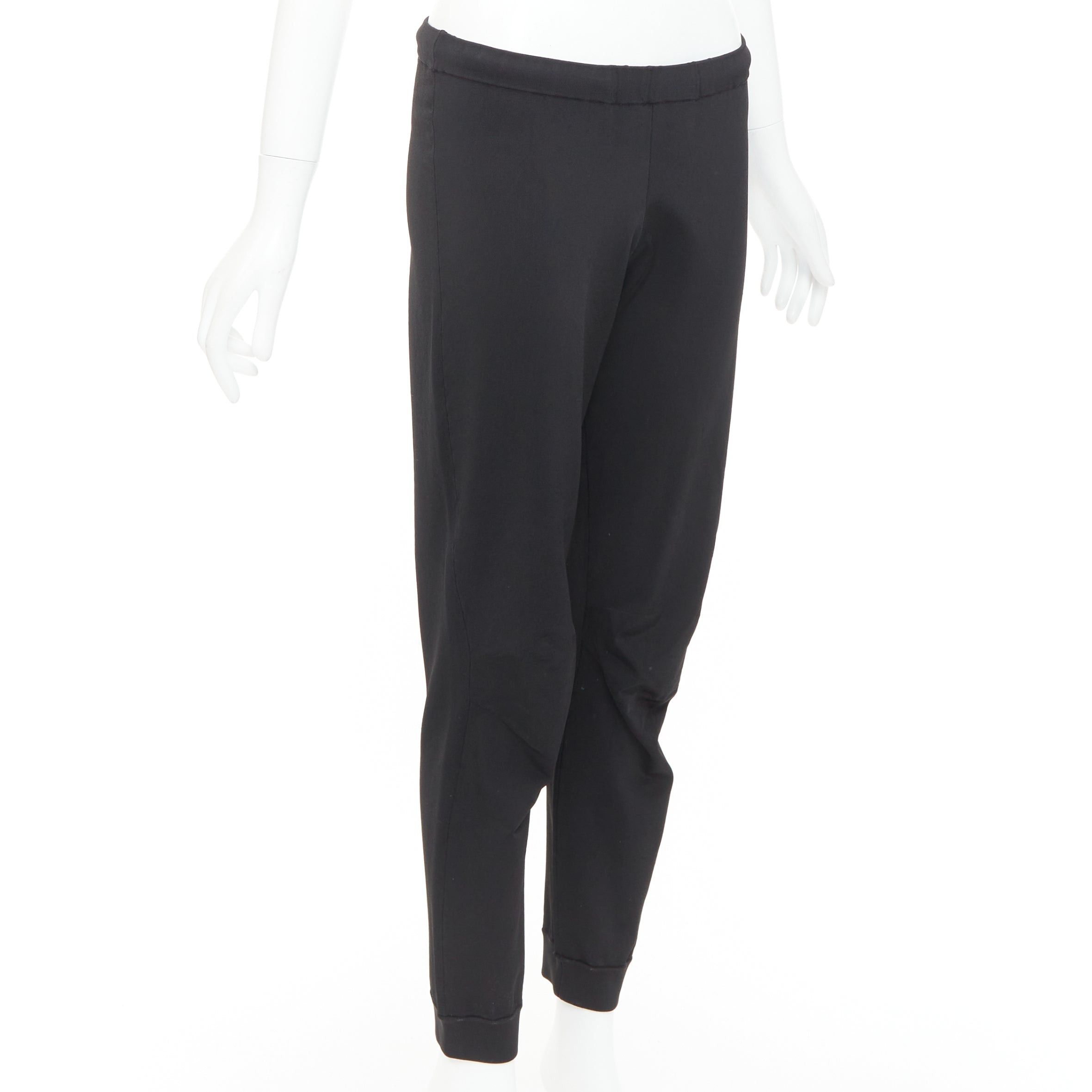 Balenciaga BALENCIAGA black hidden drawstring knee darts cropped jogger pants Size 26" / US 2 / IT 38 - 1 Thumbnail