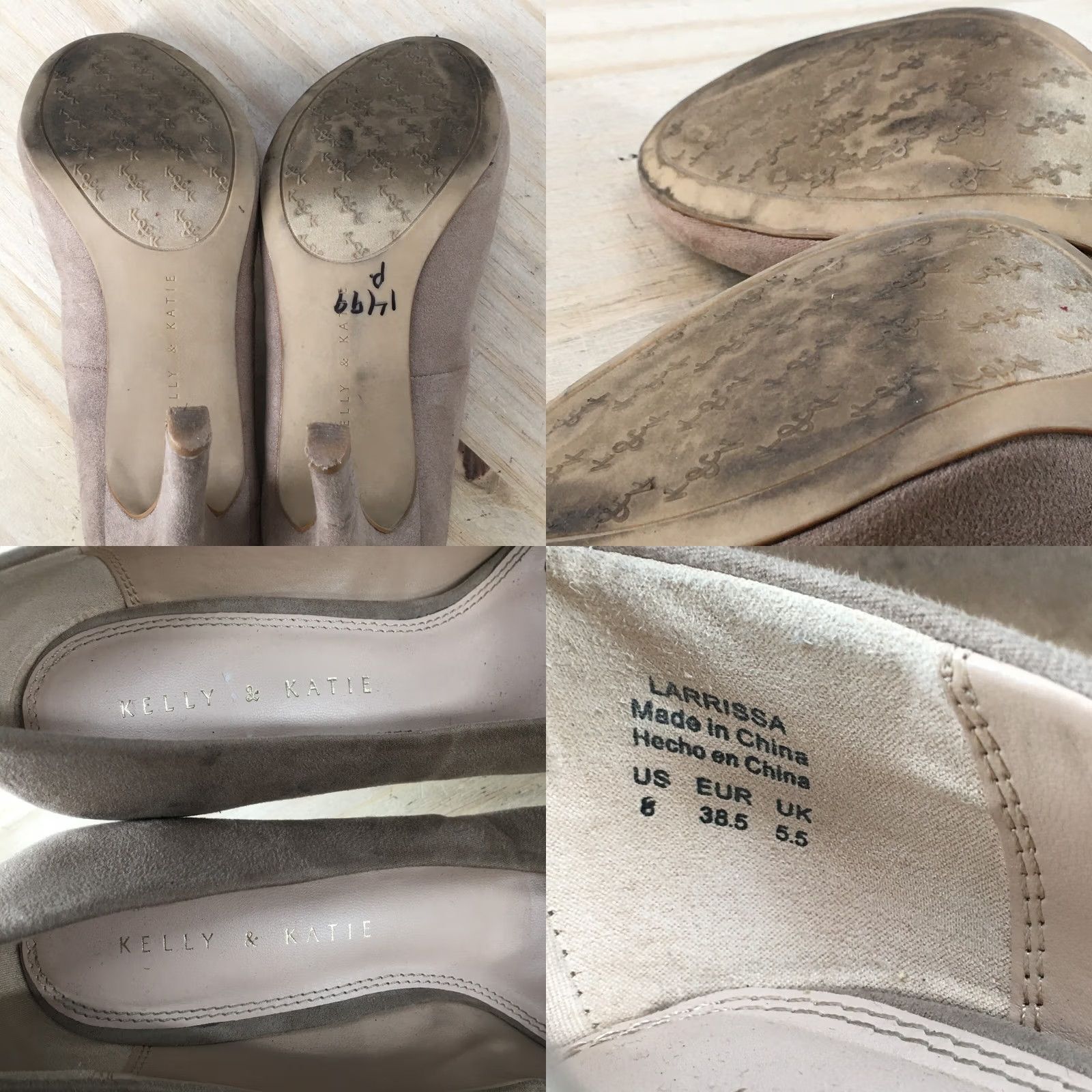 Vintage Kelly & Katie High Heels Womens 8 Larrissa Beige Fabric Slip On Pump Shoe Size US 8 / IT 38 - 9 Thumbnail