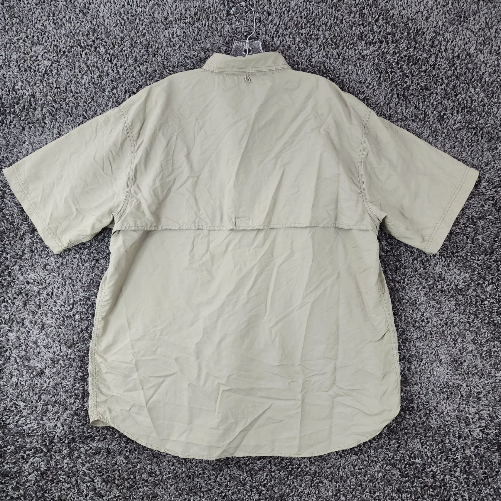 Vintage All American Fisherman Mens Beige Short Sleeve Nylon Button Up XL Size Size US 36 / EU 52 - 6 Thumbnail