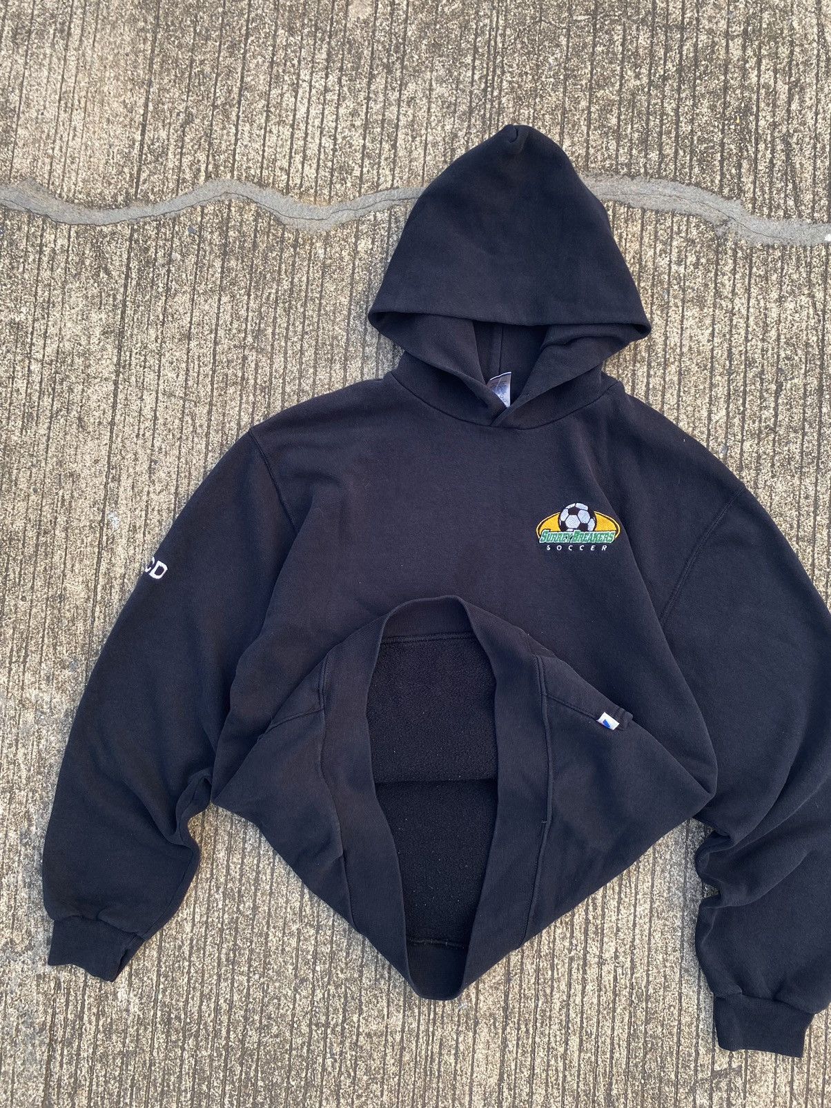 Russell Athletic × Vintage Vintage Black Russell Athletic Hoodie Size US S / EU 44-46 / 1 - 4 Thumbnail
