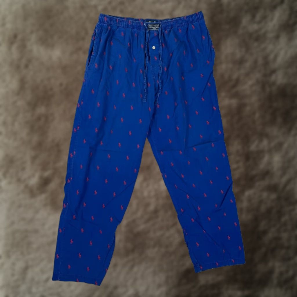 Polo Ralph Lauren Polo Ralph Lauren Sleep Pants Mens L Blue Pony Logo Lounge Size US L / EU 52-54 / 3 - 1 Thumbnail